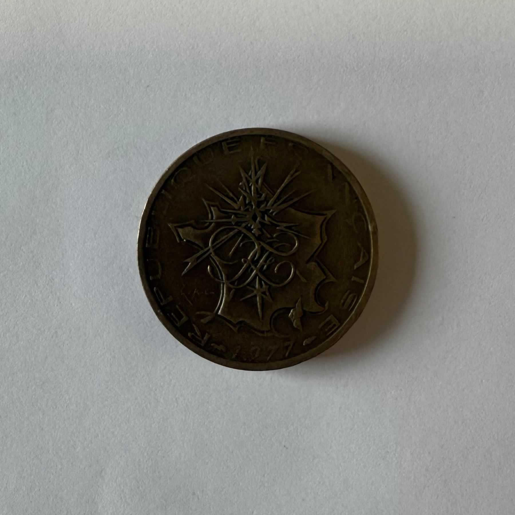 Reverso de 10 Francos, 1977, Francia · 5ta. República 1959 - 2002