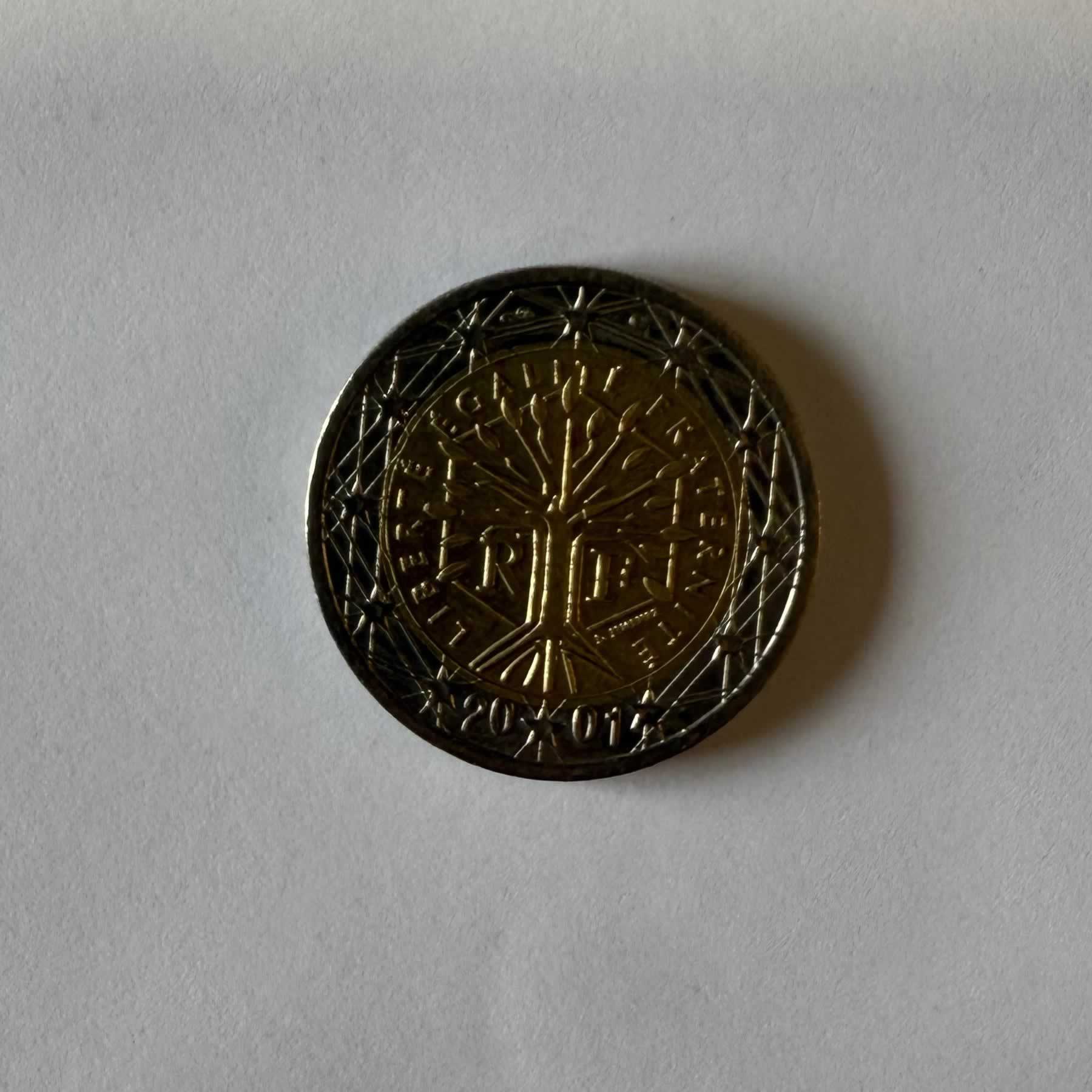 Reverso de 2 Euros, 2001