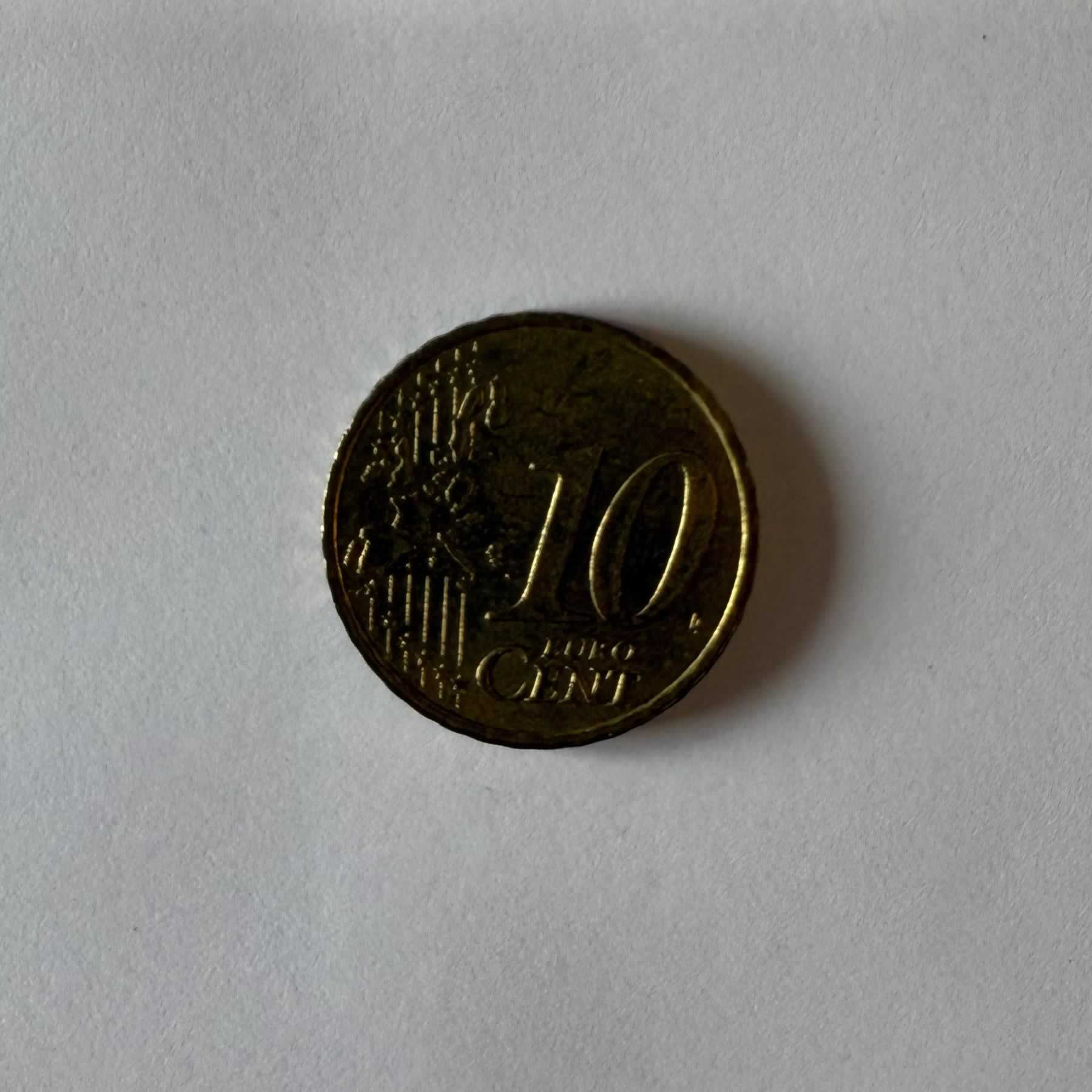 Anverso de 10 Euro Cent, 2003