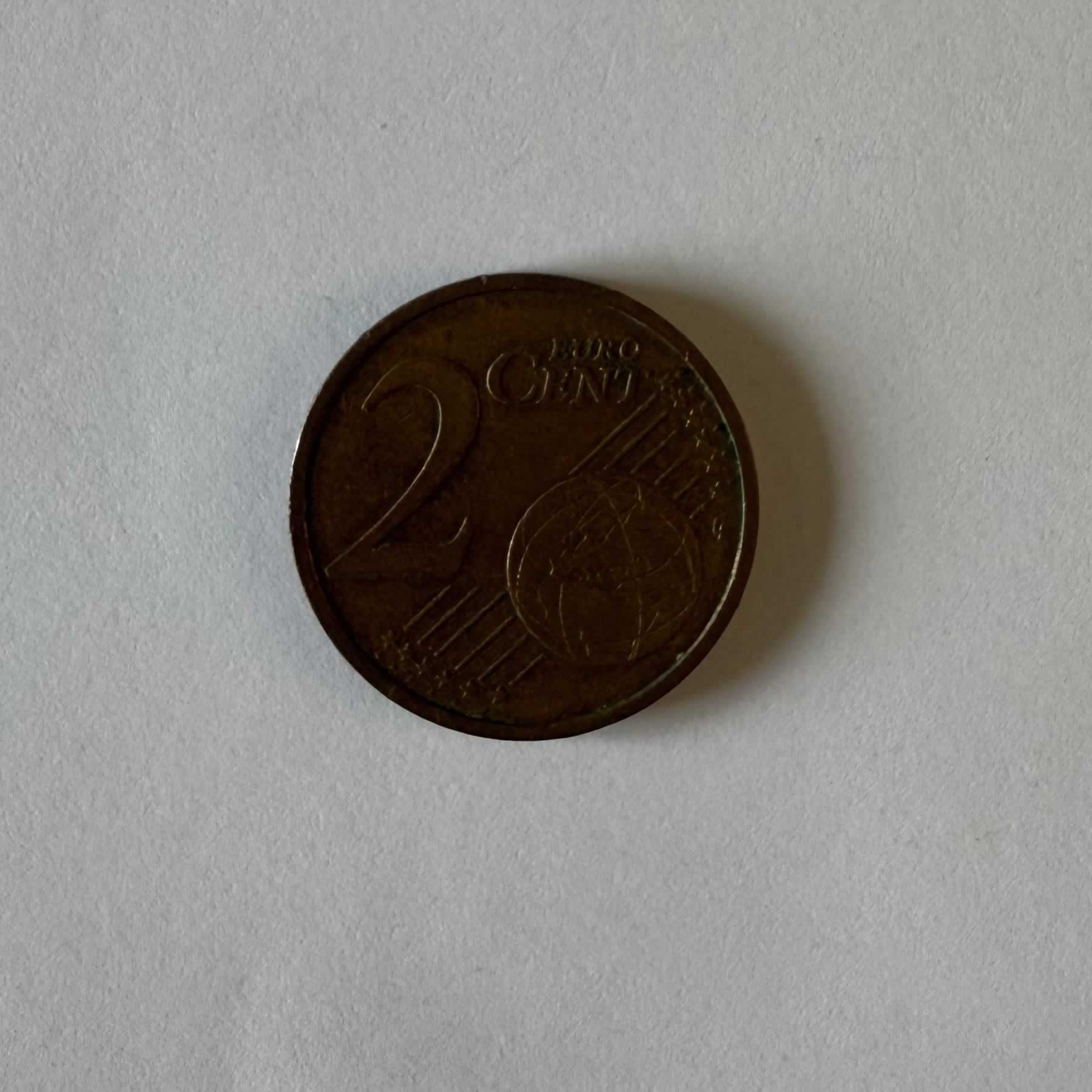 Anverso de 2 Euro Cent, 2001