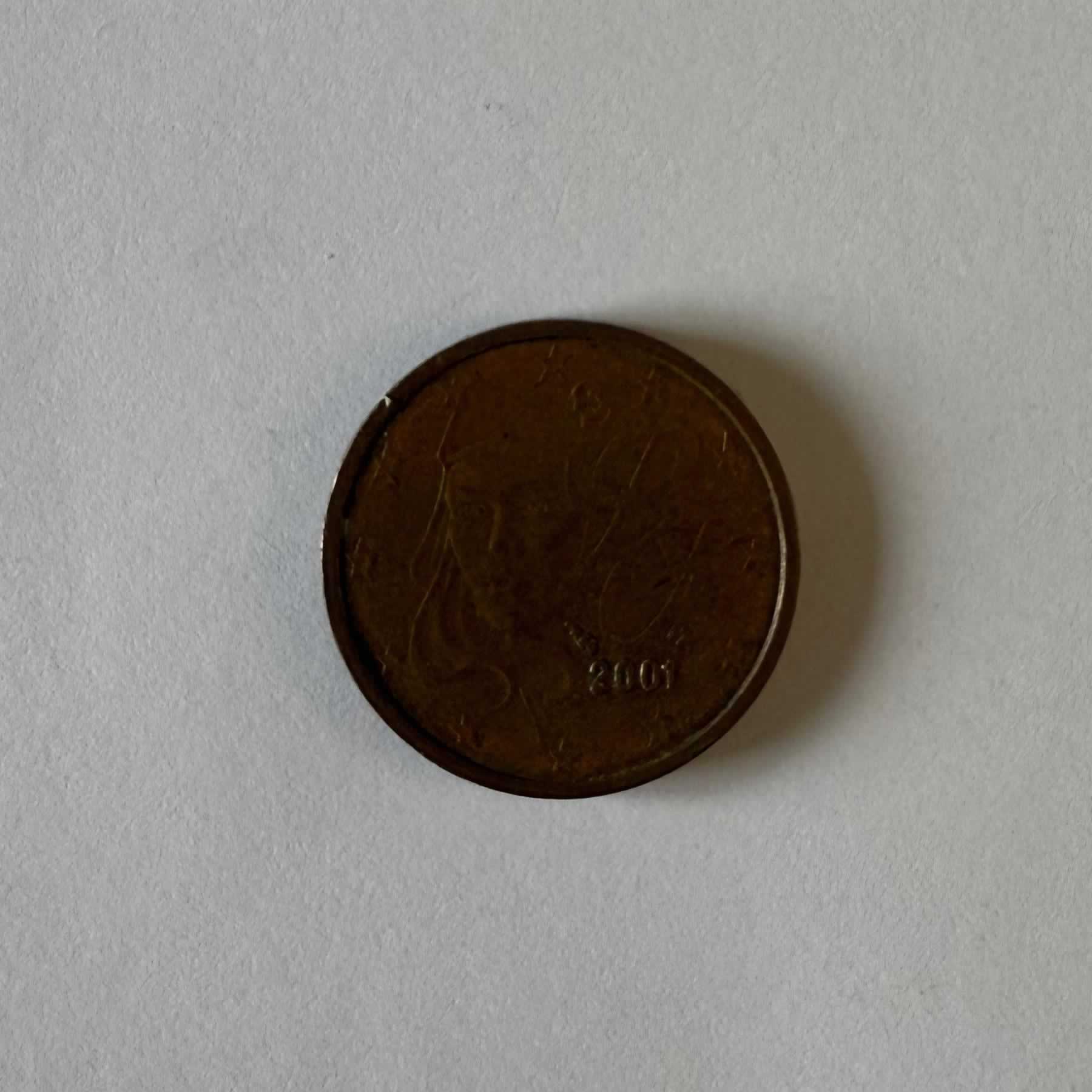Reverso de 2 Euro Cent, 2001