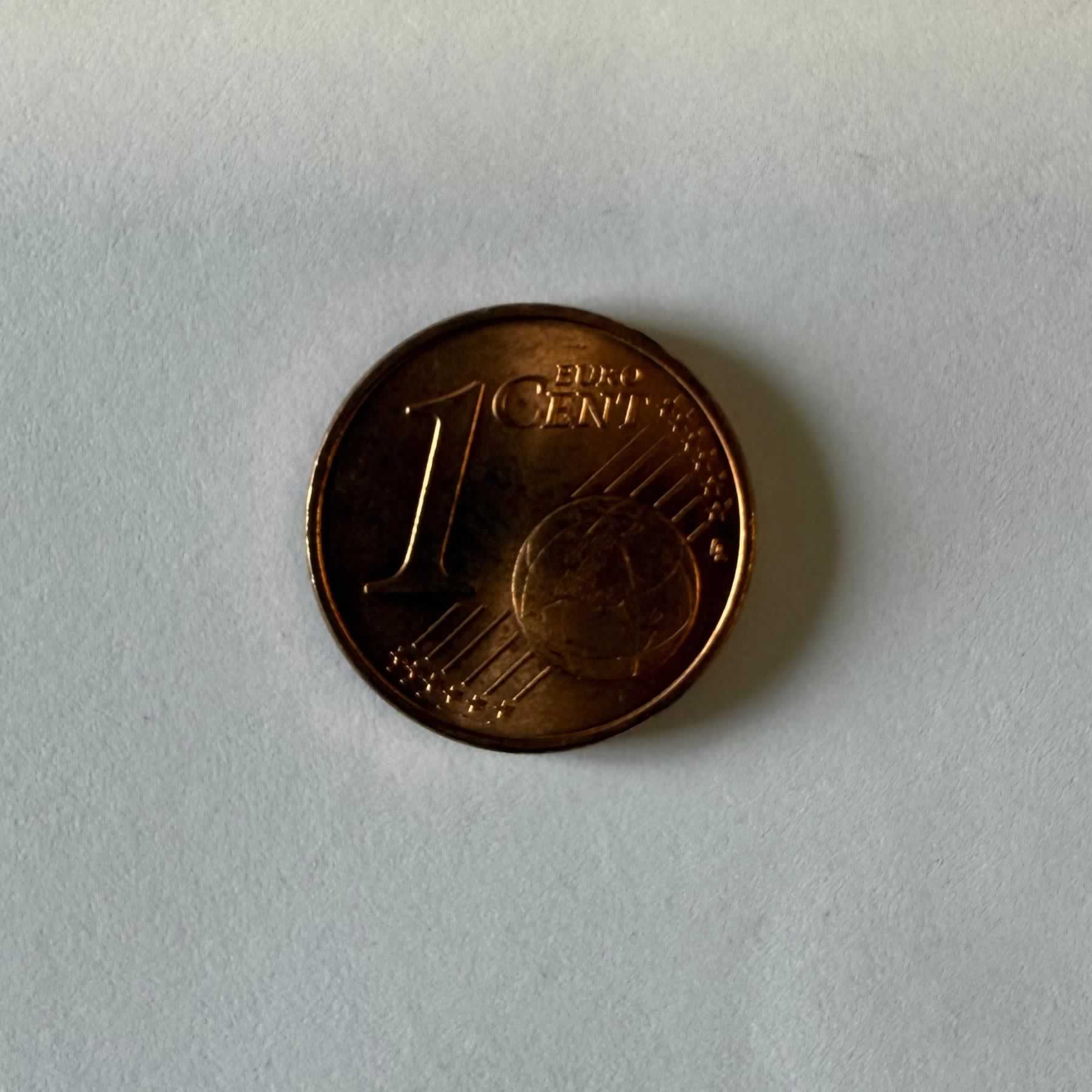 Anverso de 1 Euro Cent, 2013, 2016