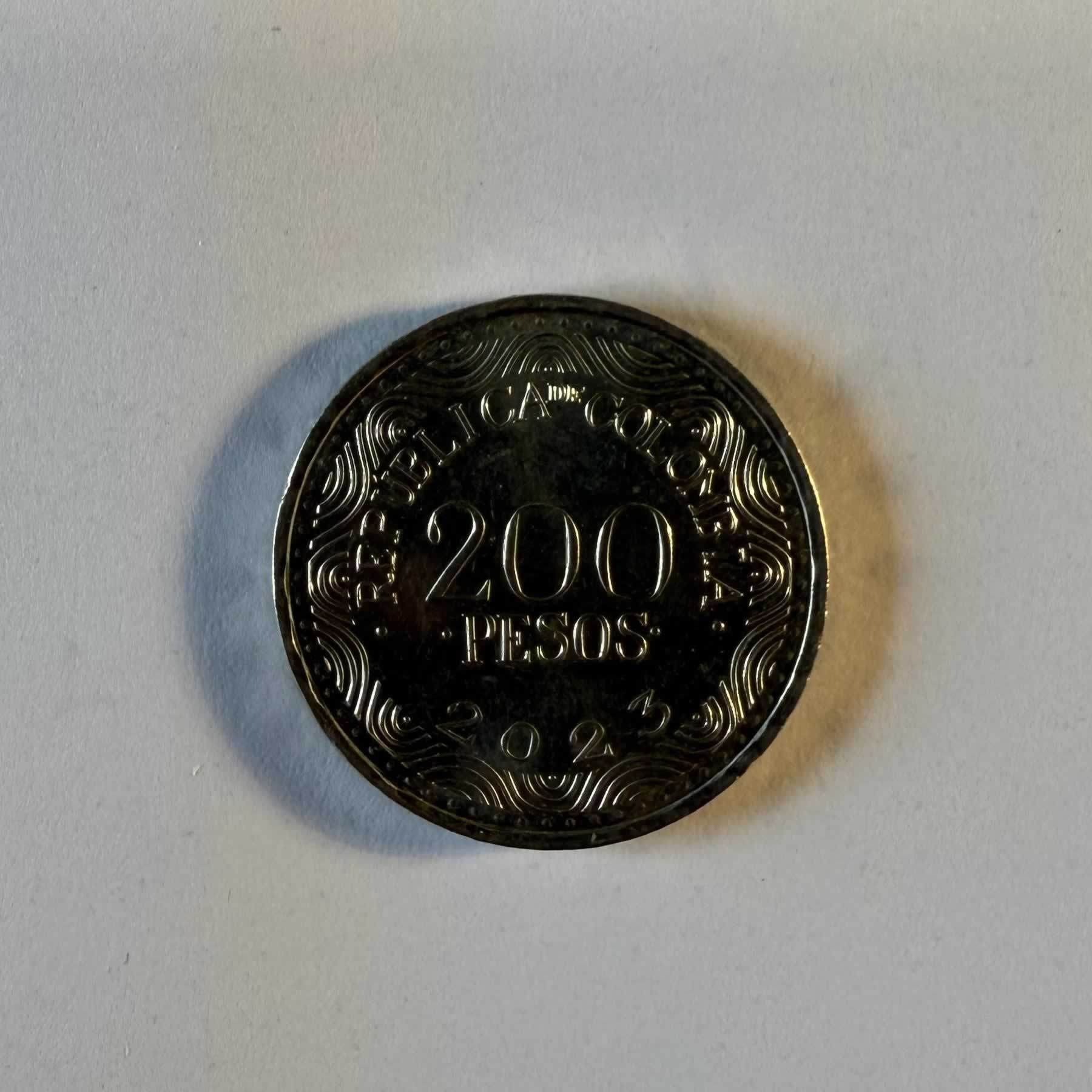 Anverso de 200 Pesos, 2013, 2015, 2016, 2017, 2023, Colombia