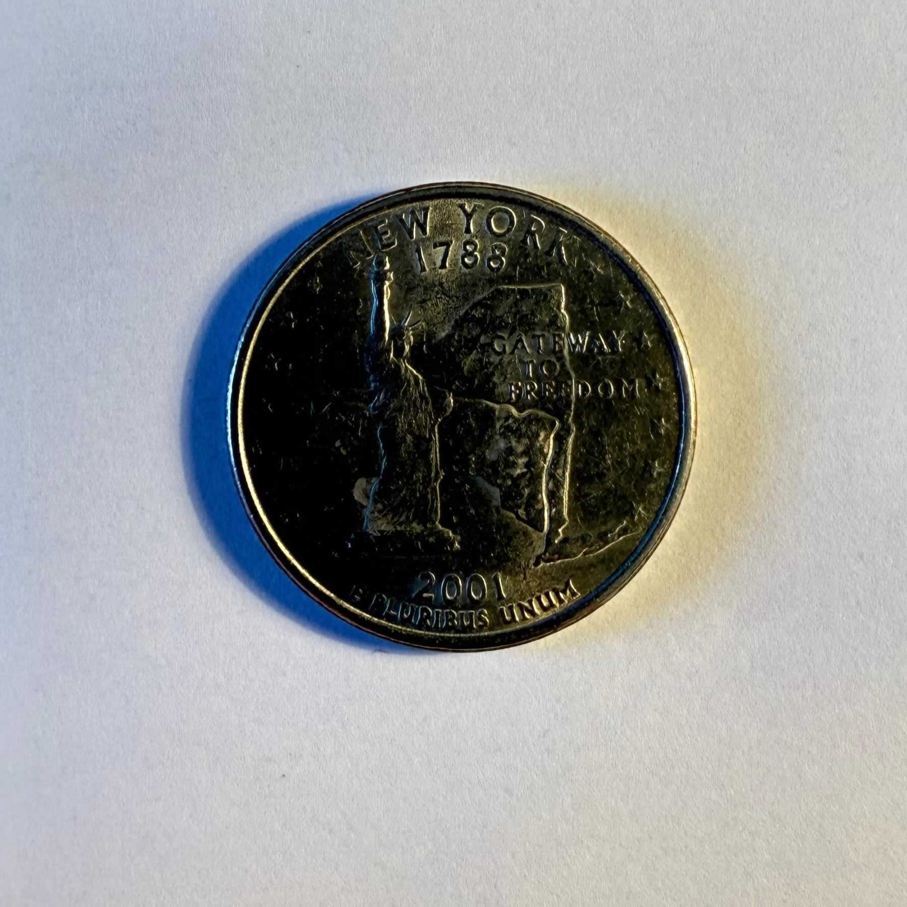 Reverso de 1/4 Dollar, 2001, Estados Unidos