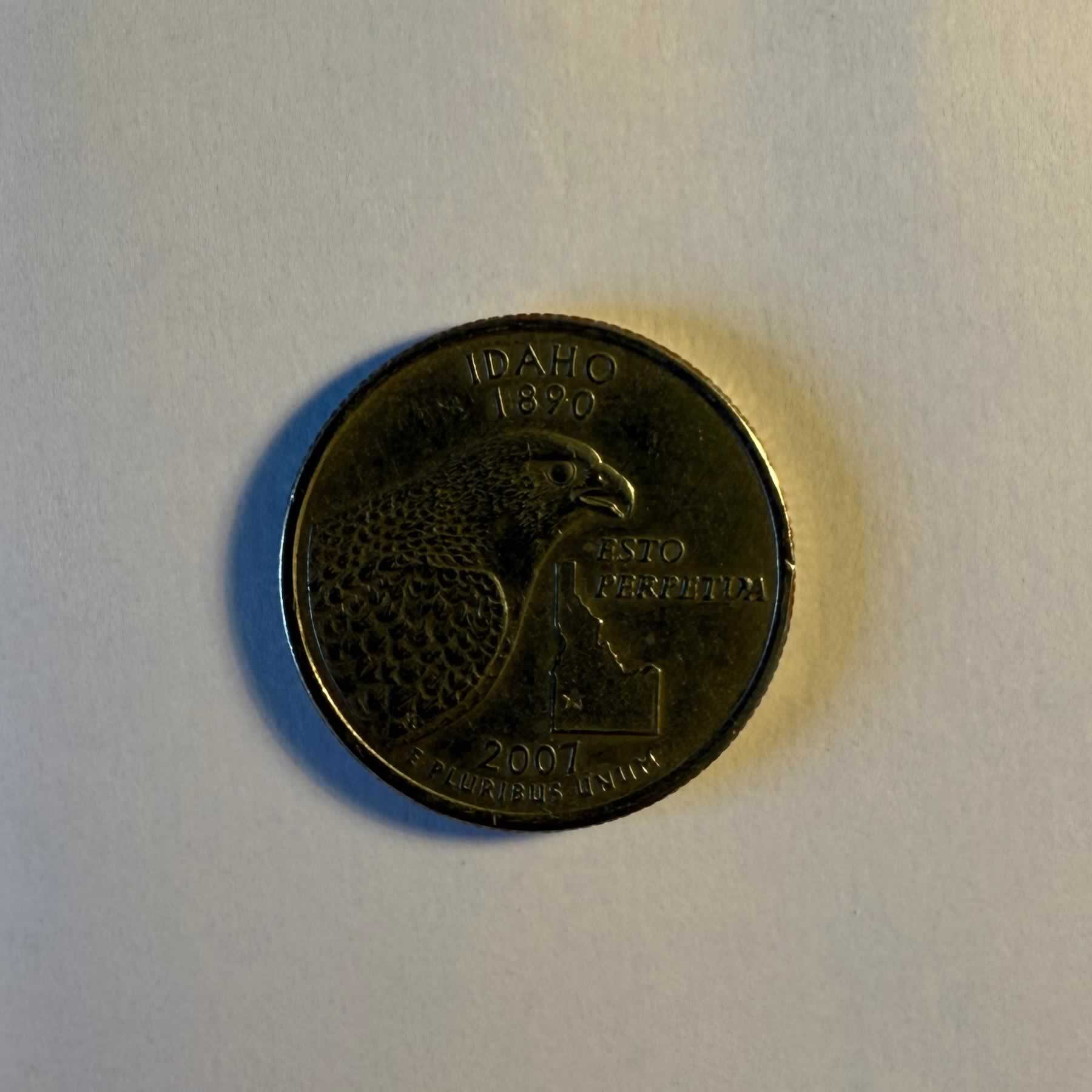Reverso de 1/4 Dollar, 2007, Estados Unidos