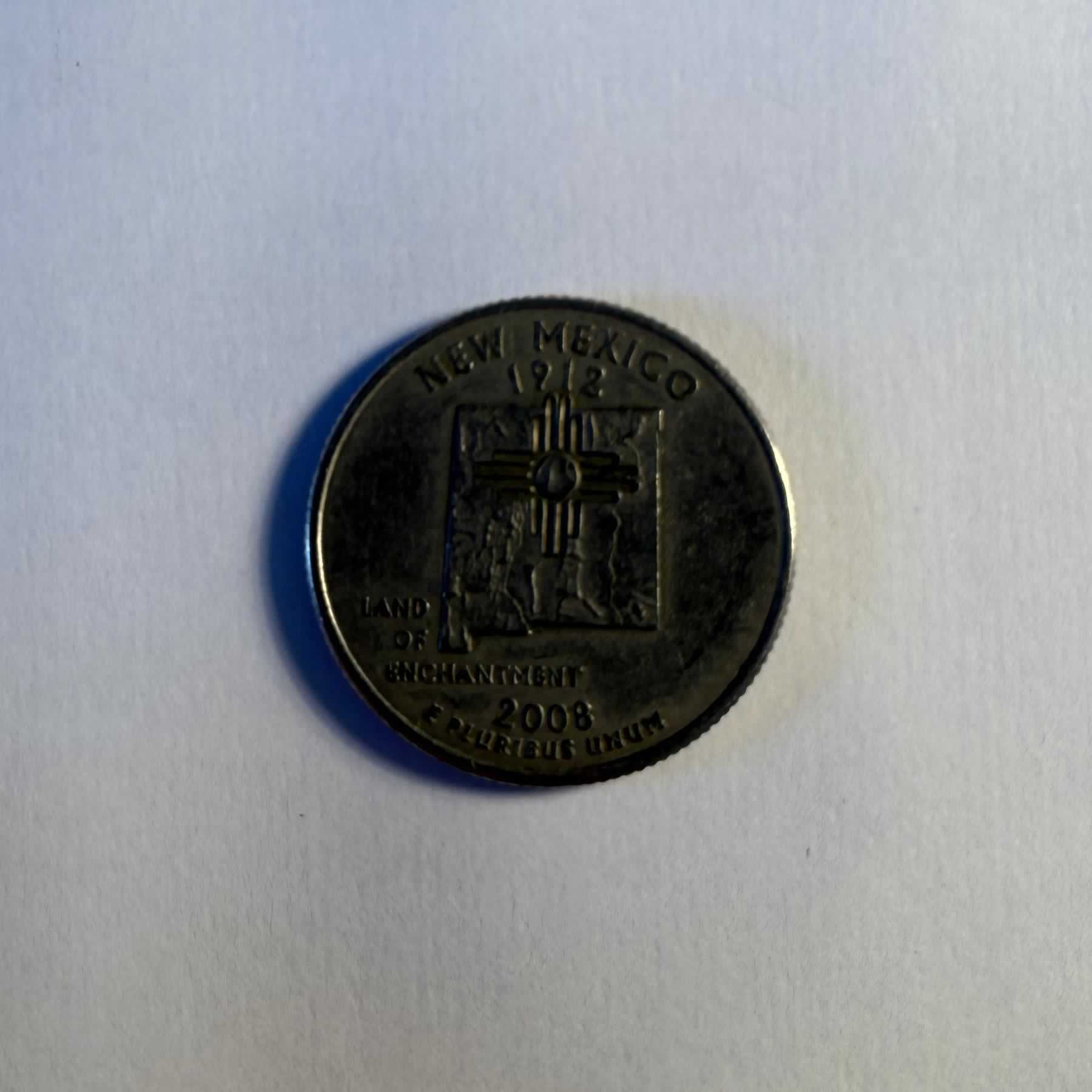 Reverso de 1/4 Dollar, 2008, Estados Unidos