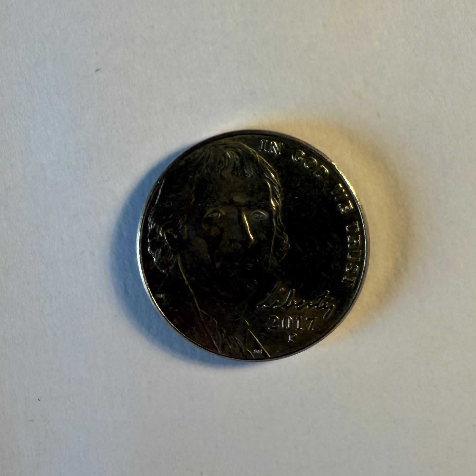 Reverso de 5 Cents, 2007, 2008, 2011, 2012, 2015, 2017, Estados Unidos