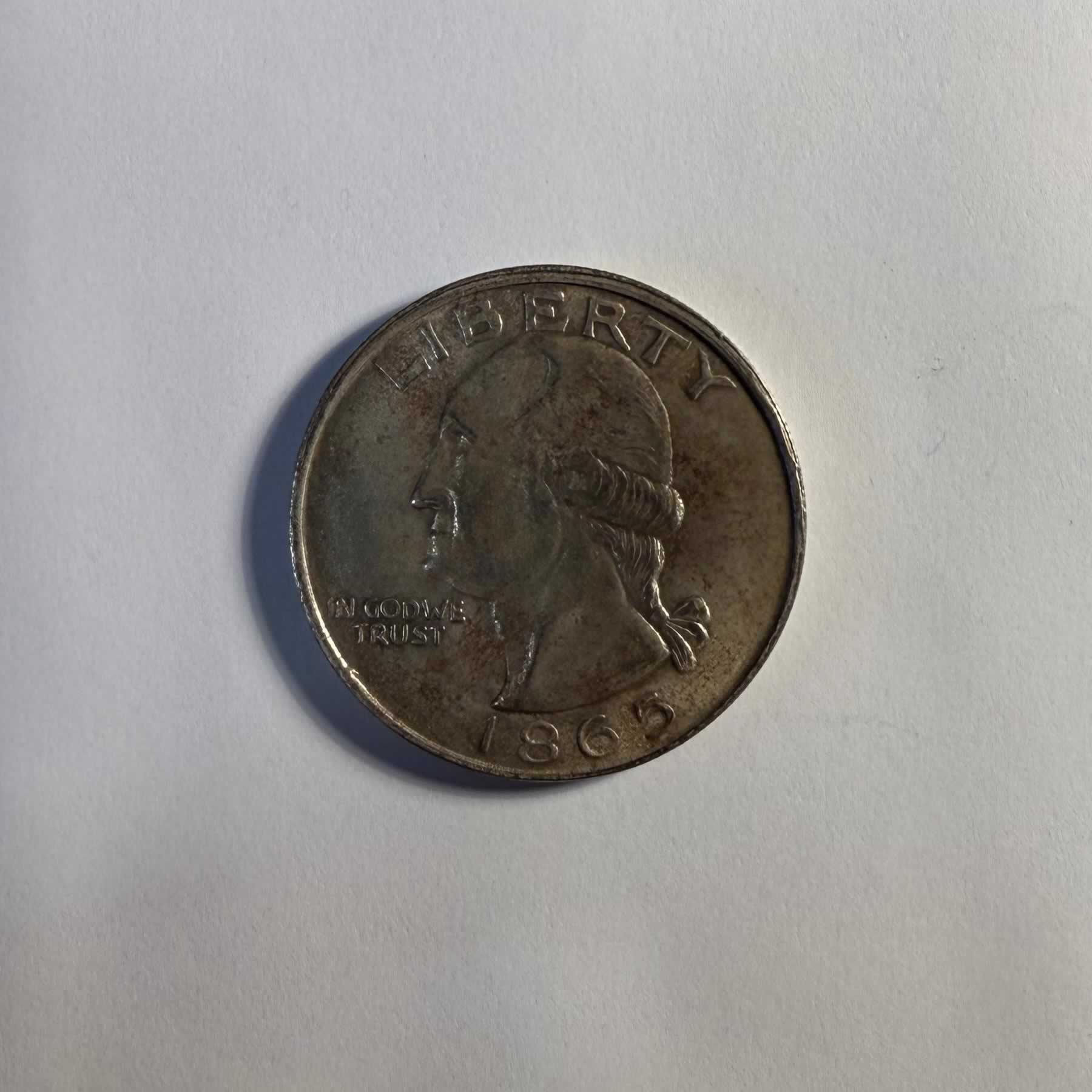 Reverso de 1 Dollar, 1865