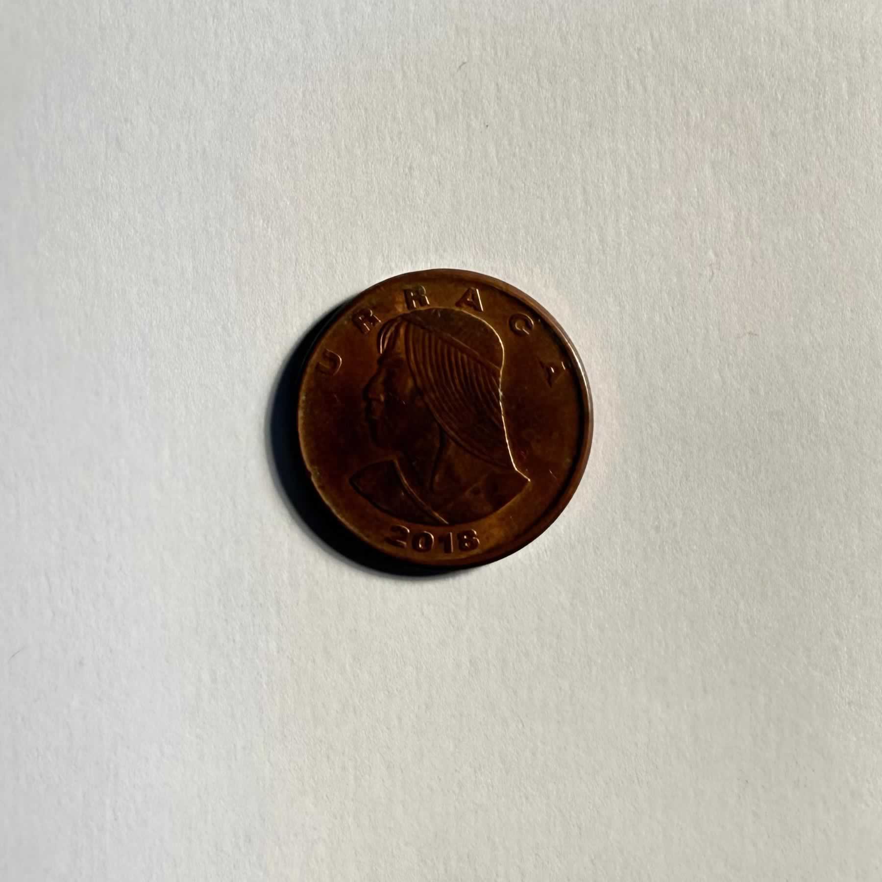 Reverso de 1/100 de Balboa, 2018