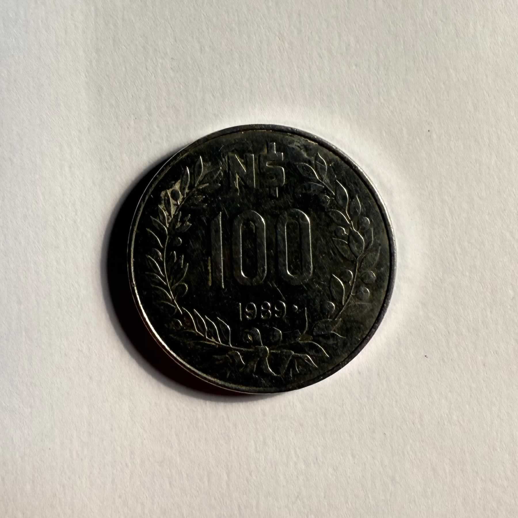Anverso de 100 Pesos, 1989