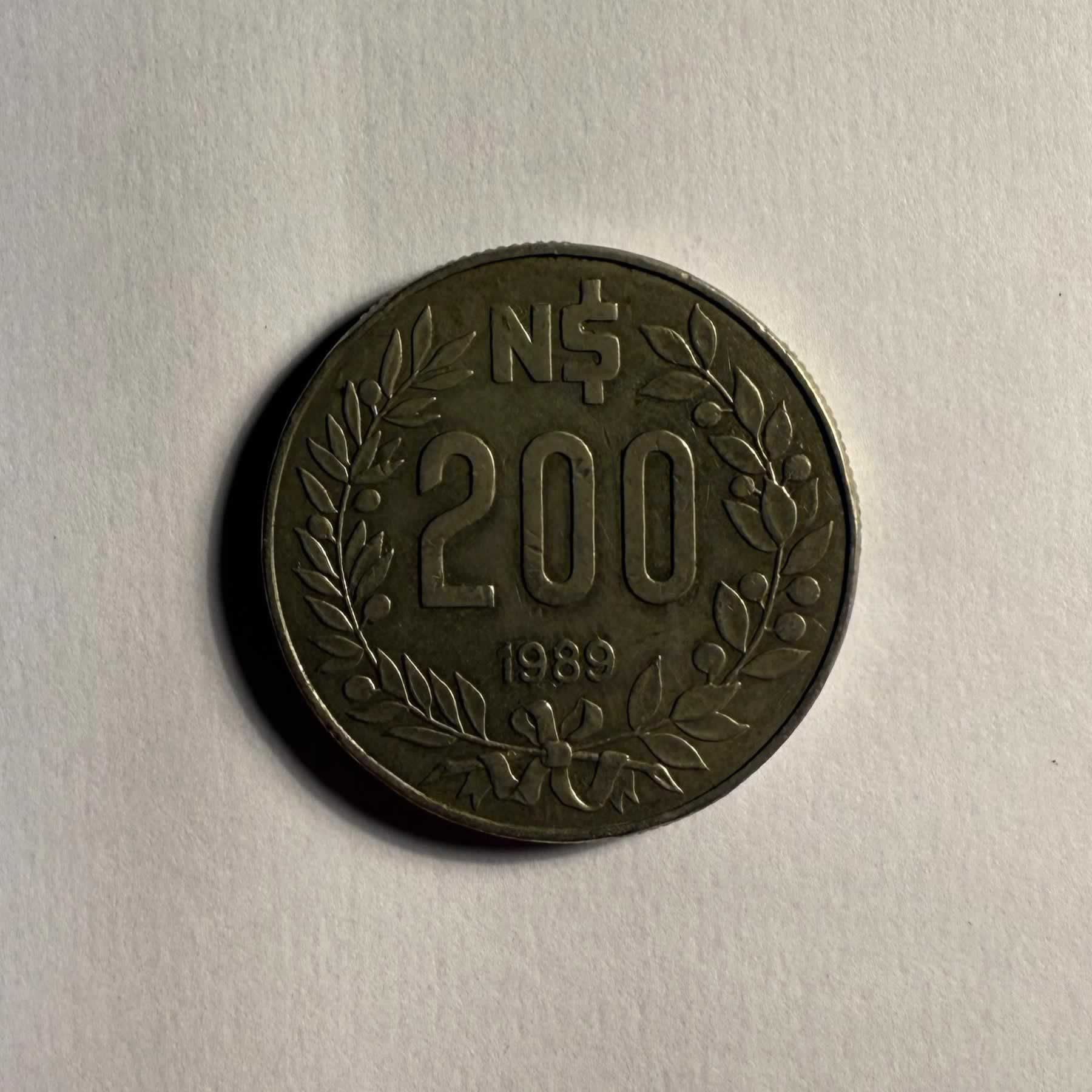 Anverso de 200 Pesos, 1989