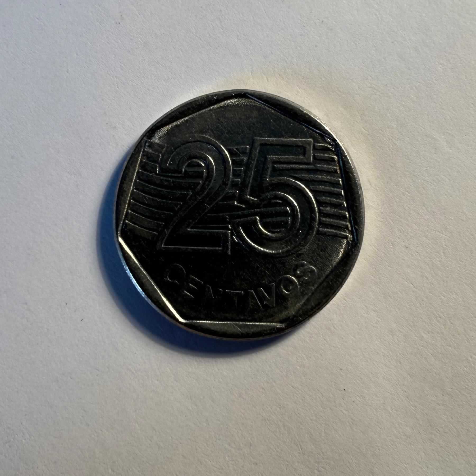 Anverso de 25 Centavos, 1994, Brasil · Real brasileño 1994 - Presente