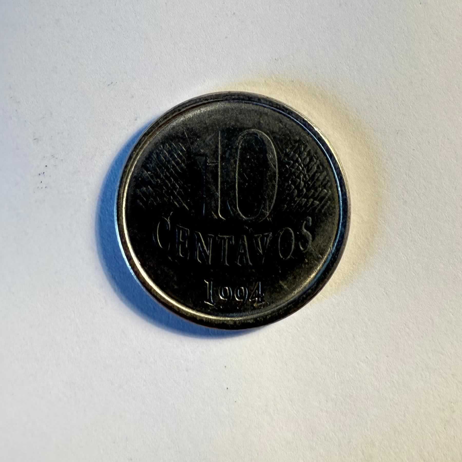 Anverso de 10 Centavos, 1994, 1996