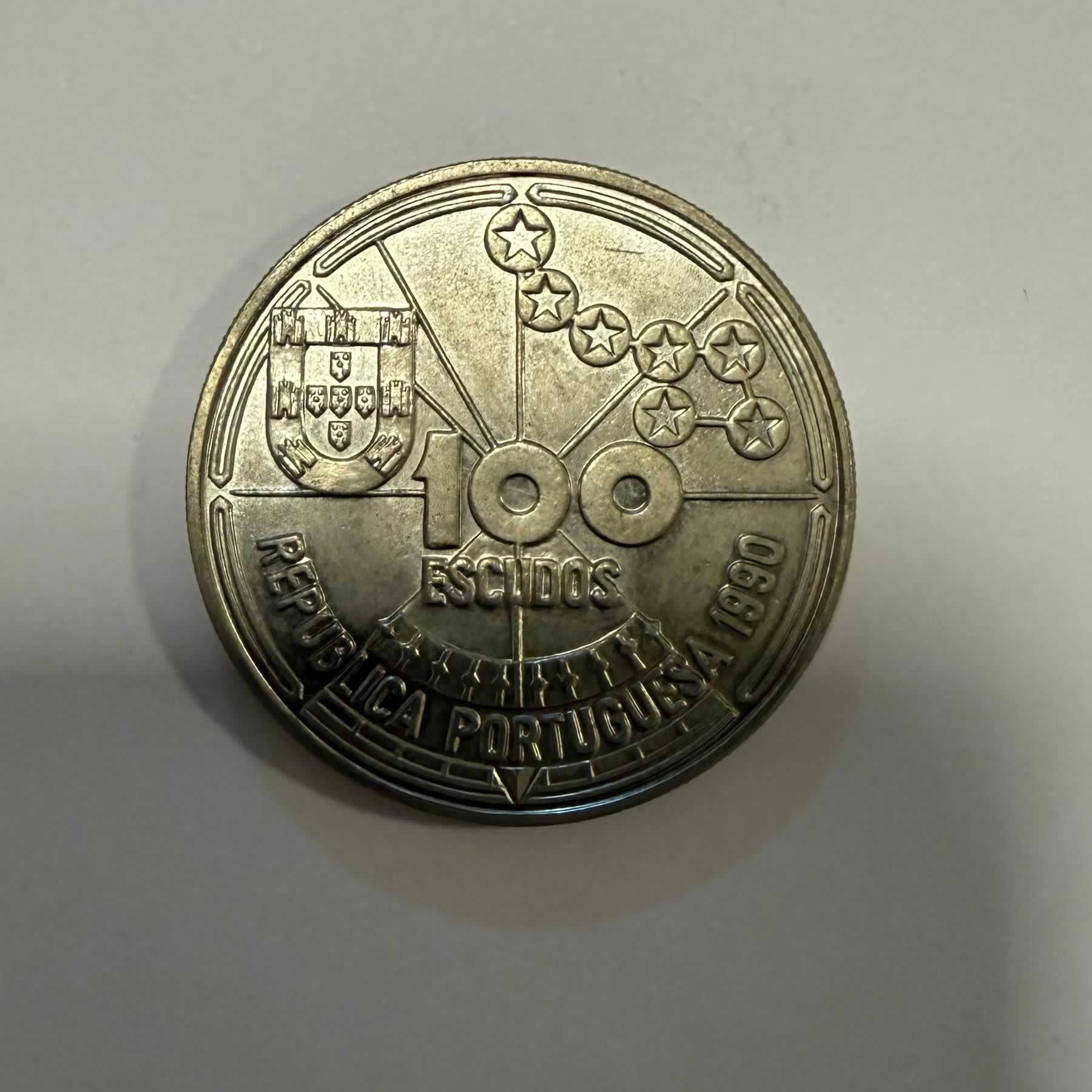Anverso de 100 Escudos, 1990, Portugal · 1986 - 2001