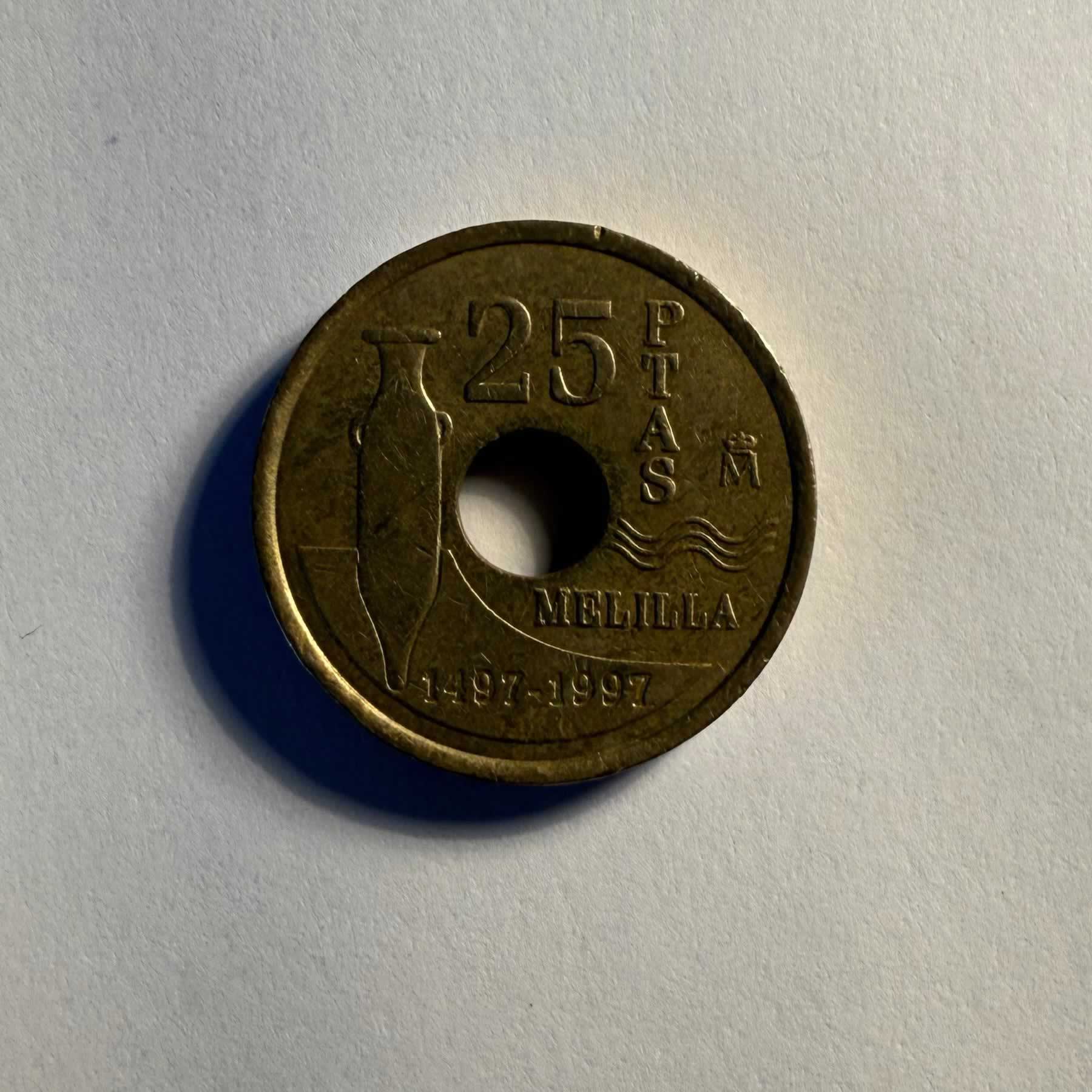Anverso de 25 Pesetas, 1997