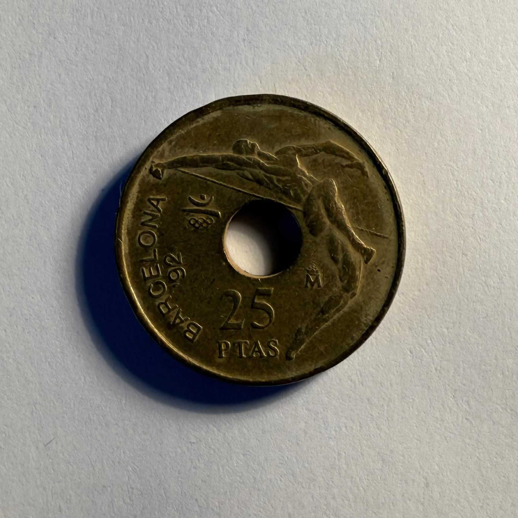 Anverso de 25 Pesetas, 1991