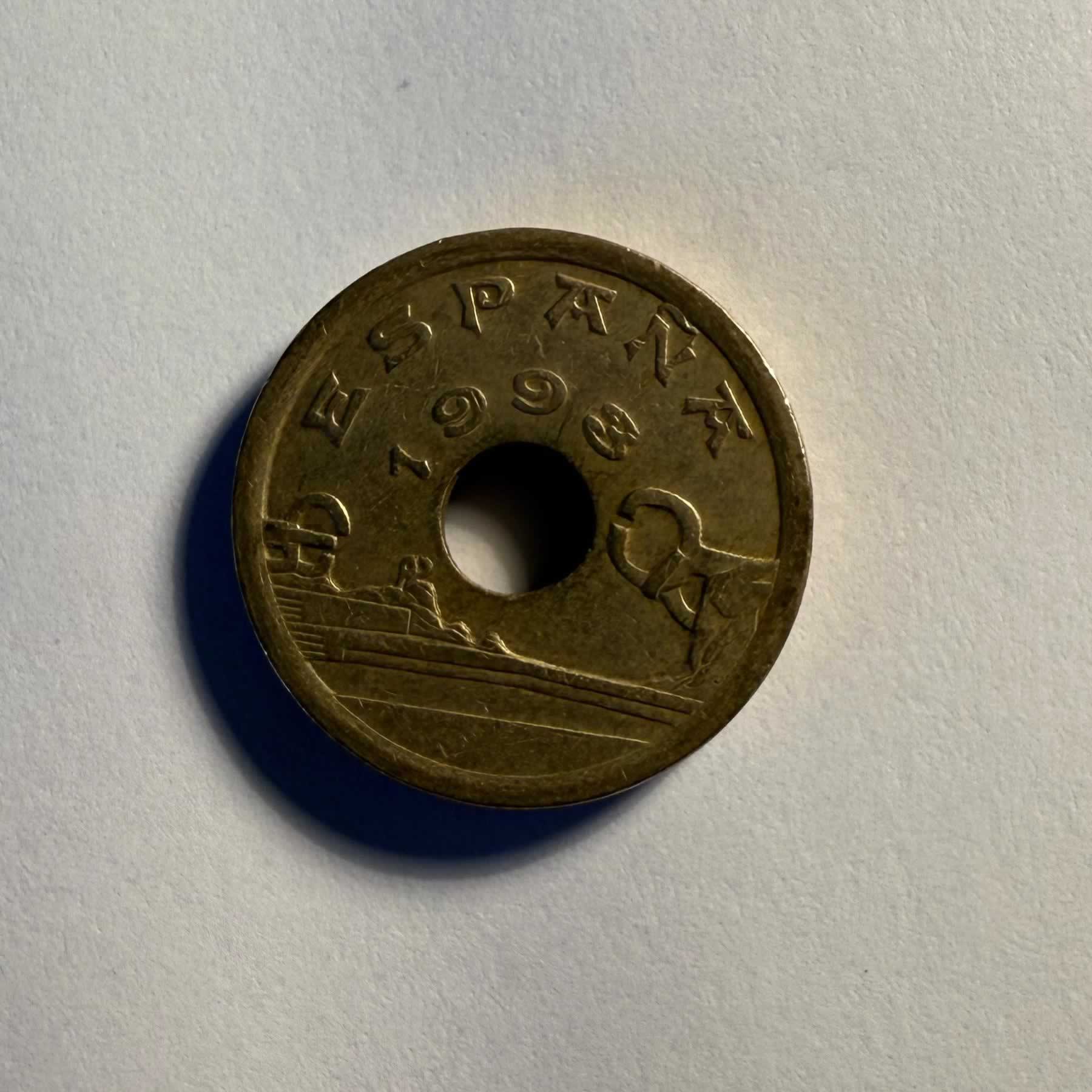 Reverso de 25 Pesetas, 1993, España · Rey Juan Carlos I 1975 - 2001