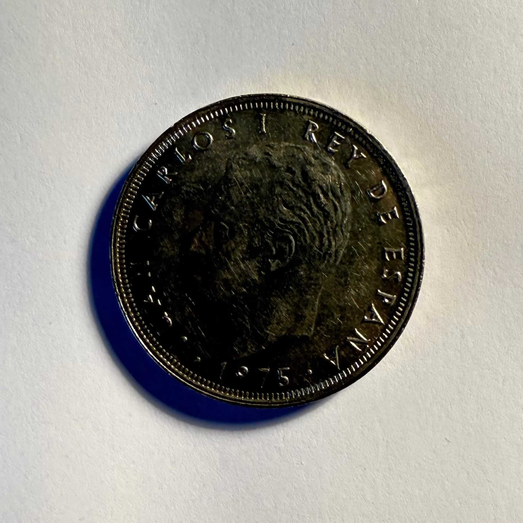 Reverso de 25 Pesetas, 1975