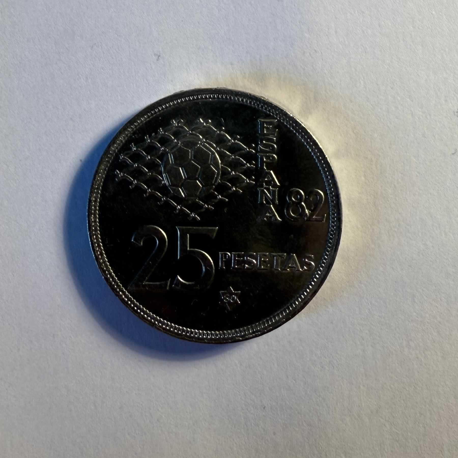 Anverso de 25 Pesetas, 1980