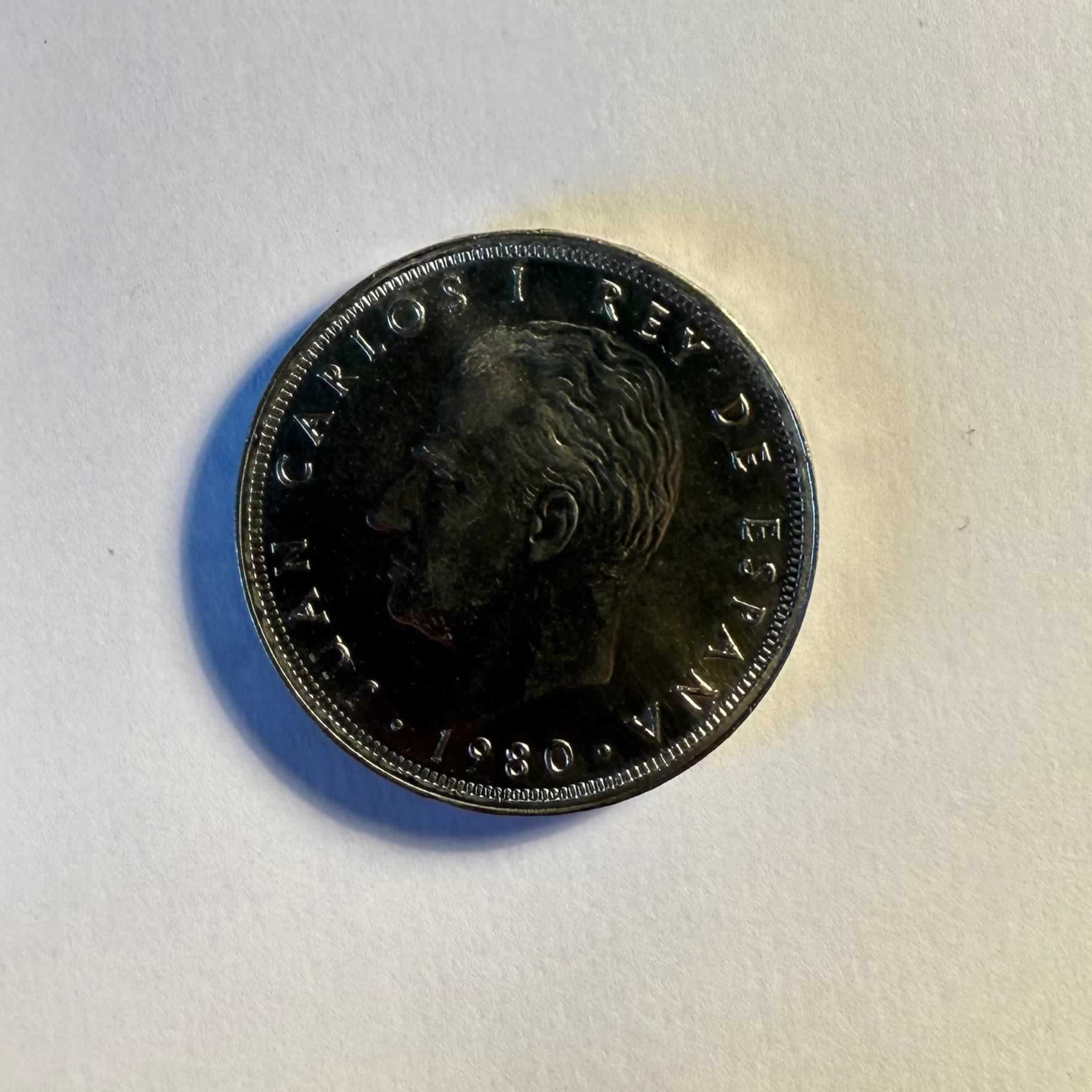 Reverso de 25 Pesetas, 1980