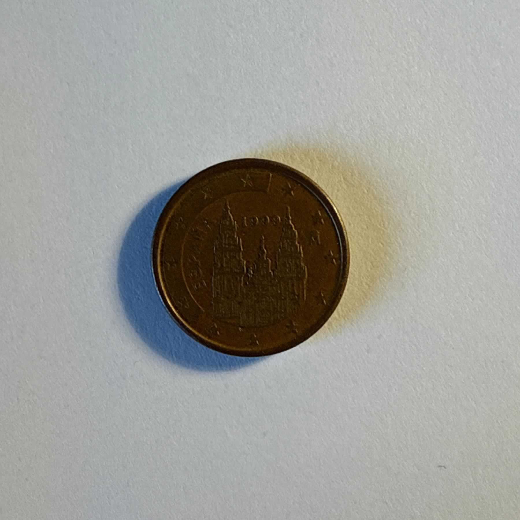 Reverso de 1 Euro Cent, 1999