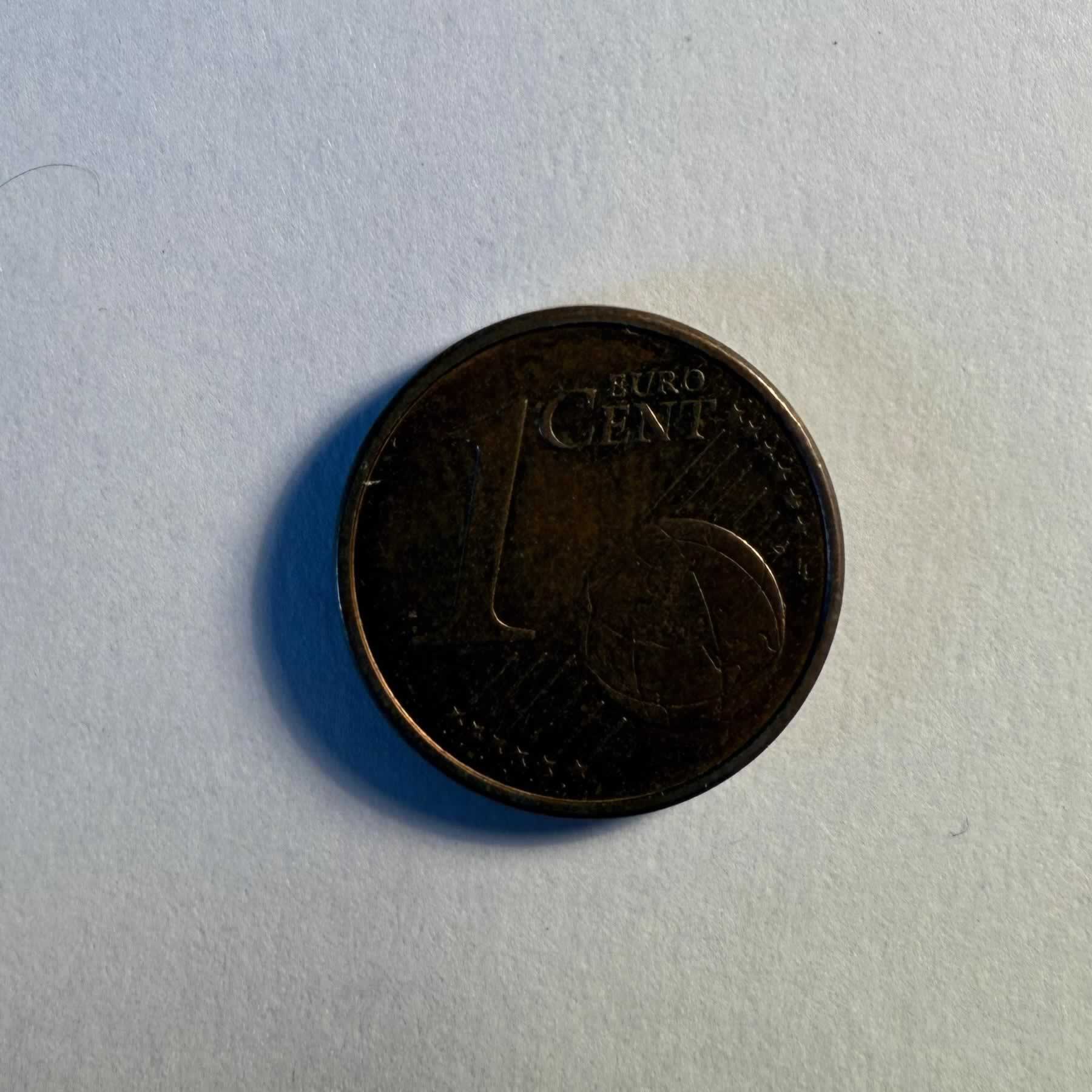 Anverso de 1 Euro Cent, 2015, 2016, 2017