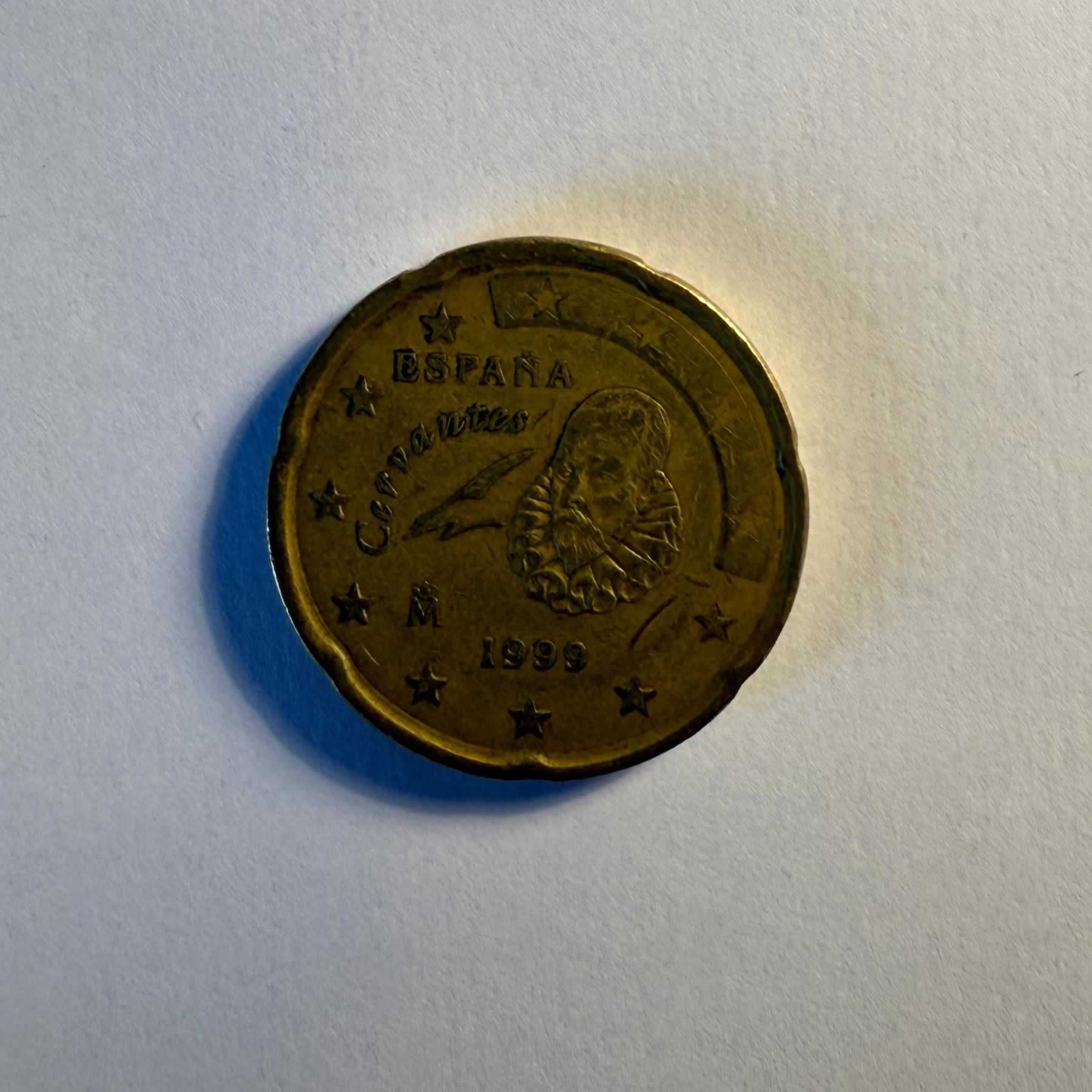 Reverso de 20 Euro Cent, 1999