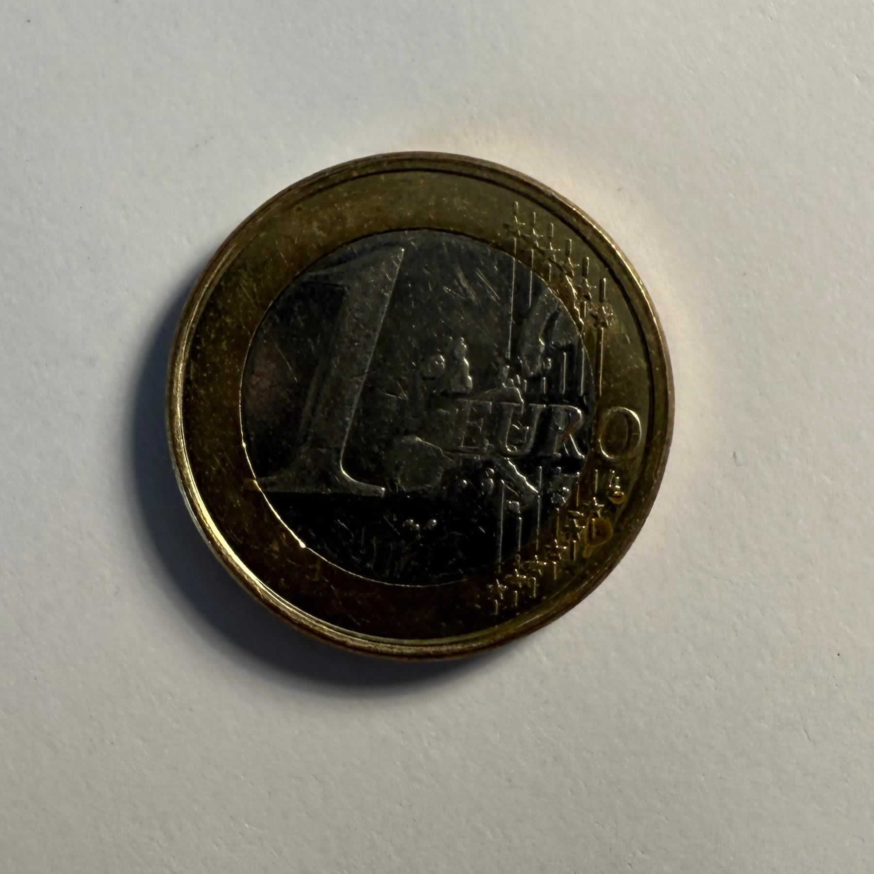 Anverso de 1 Euro, 2002
