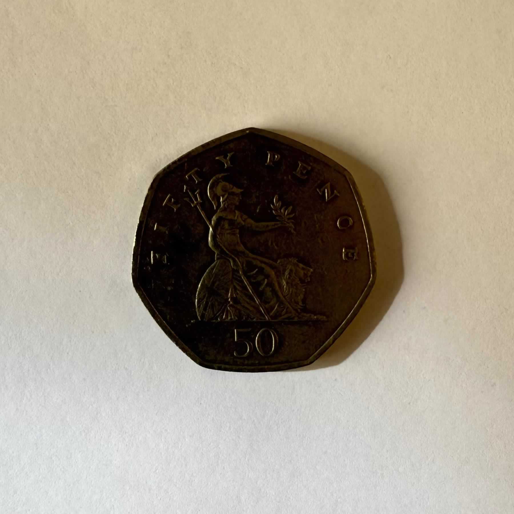 Anverso de 50 Pence, 1997