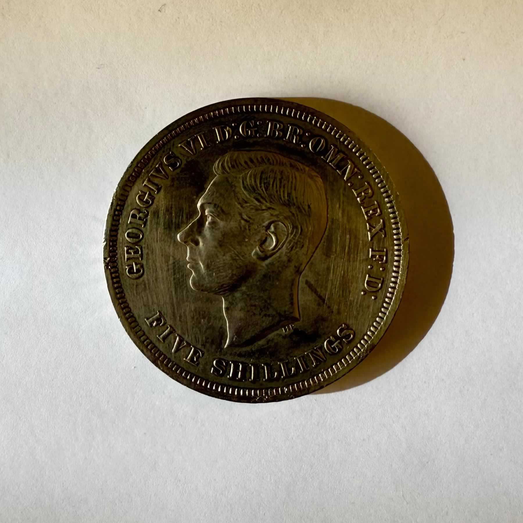 Reverso de 5 Shillings, 1951