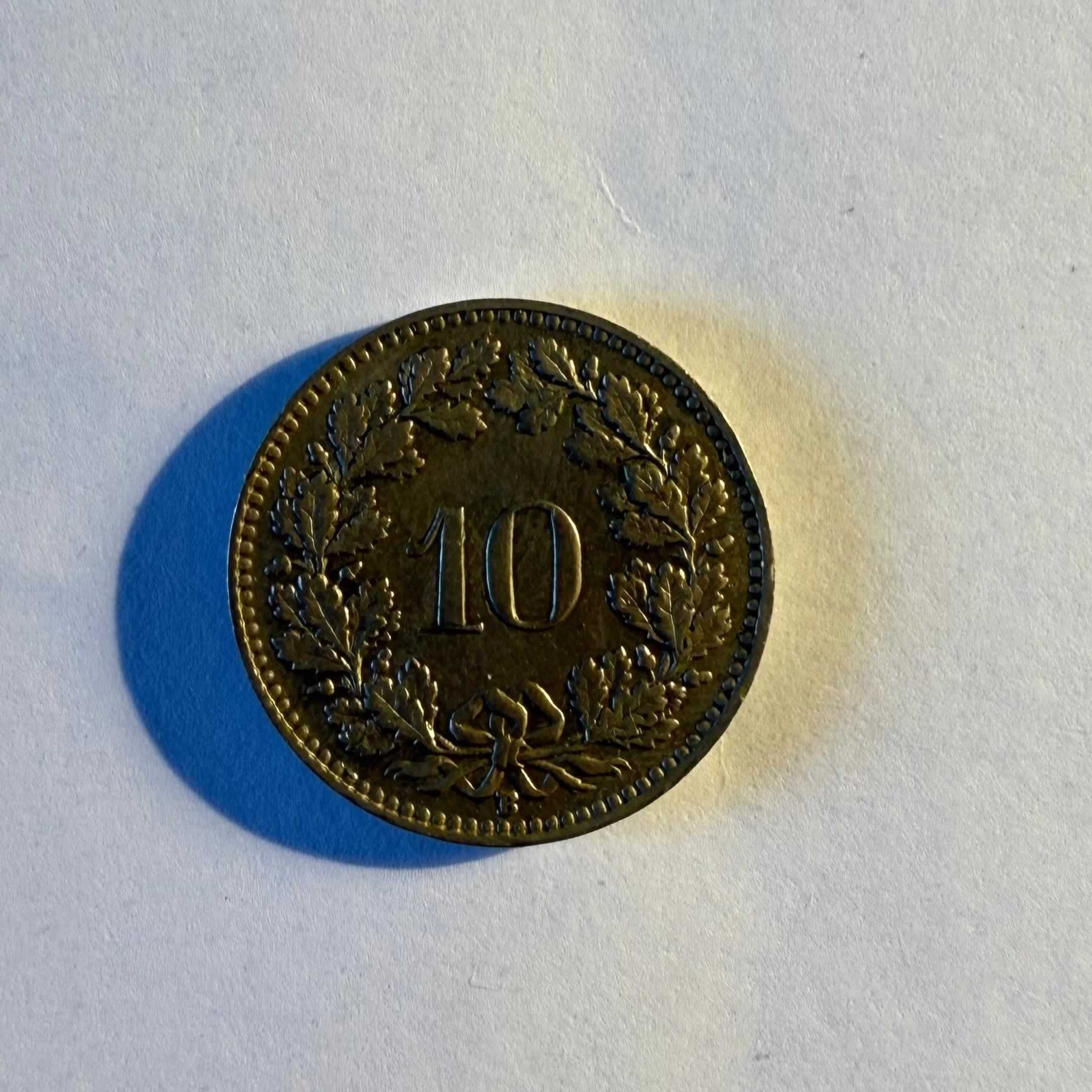 Anverso de 10 Céntimos, 1951