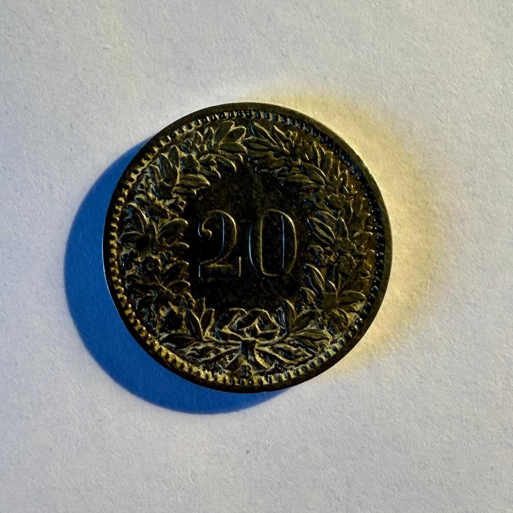 Anverso de 20 Centimos, 1900, 1936