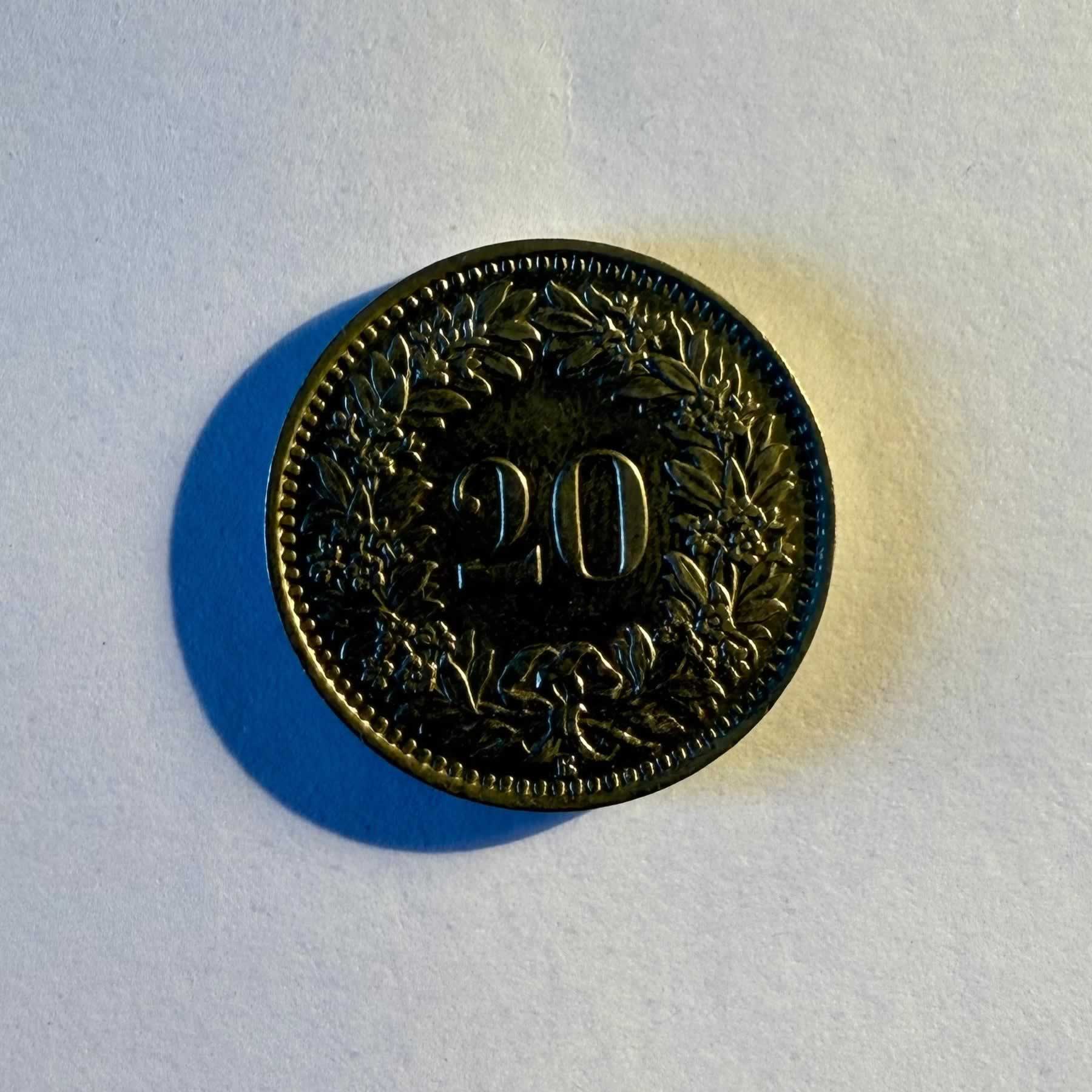 Anverso de 20 Centimos, 1944, 1955