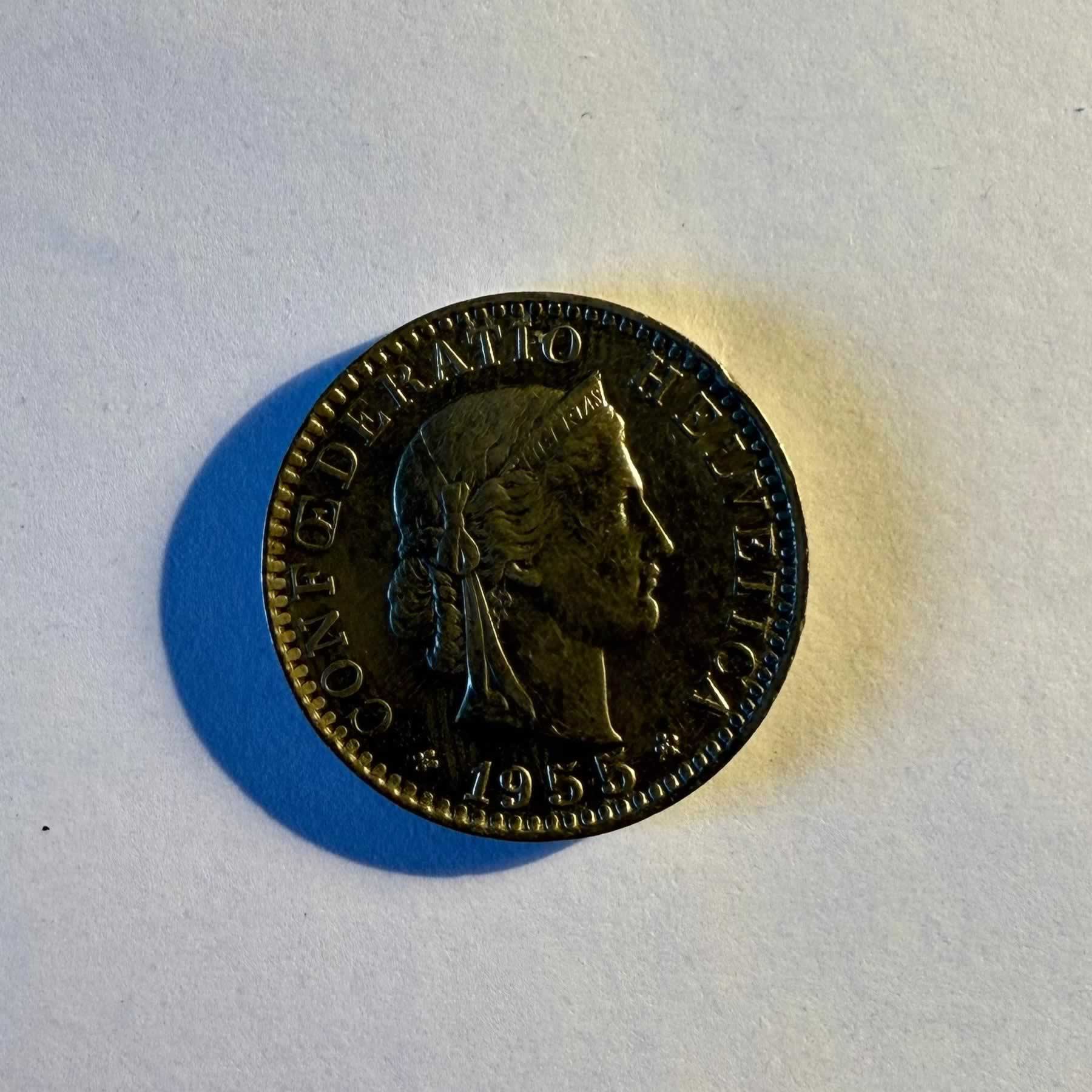 Reverso de 20 Centimos, 1944, 1955