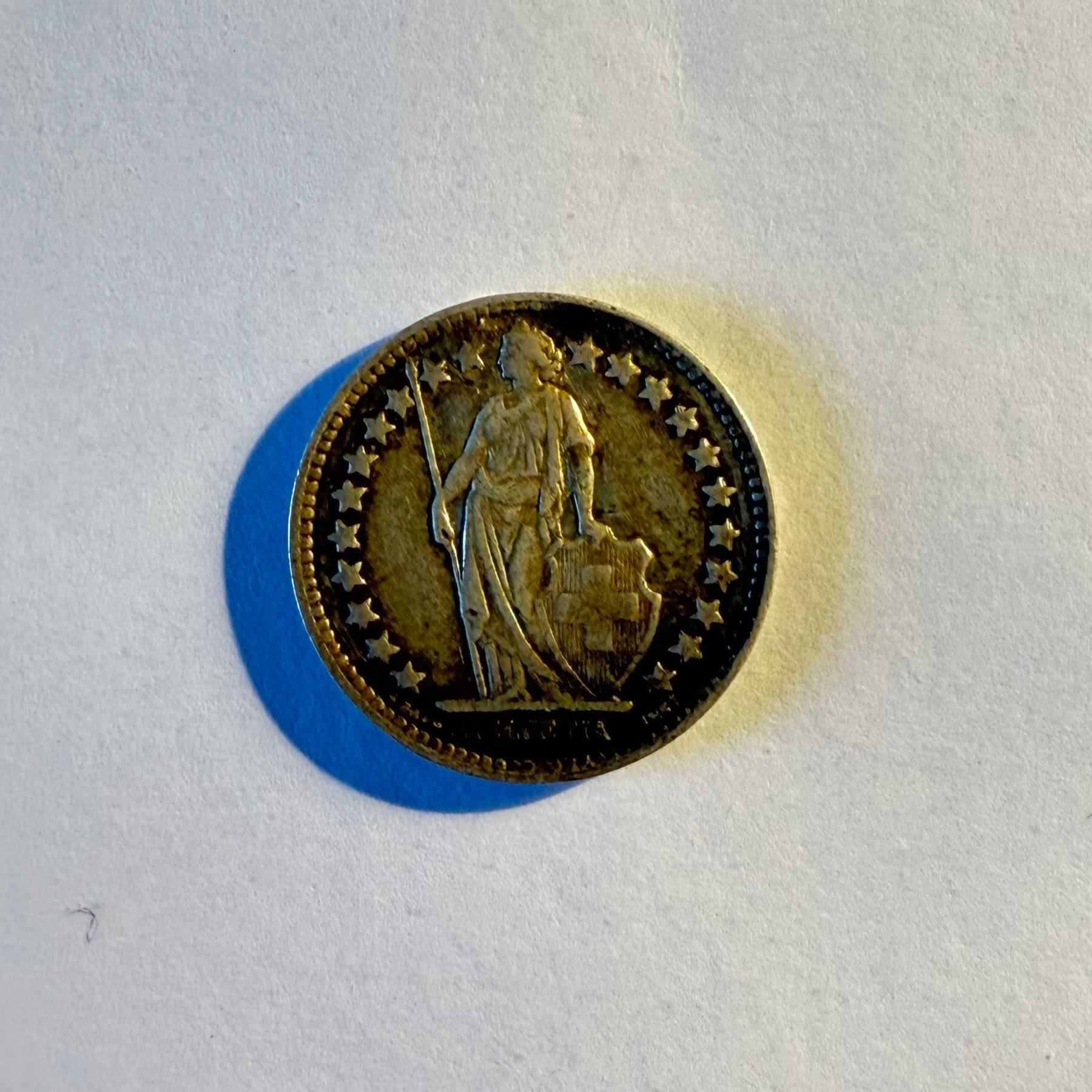 Reverso de 1/2 Franco, 1942, 1951