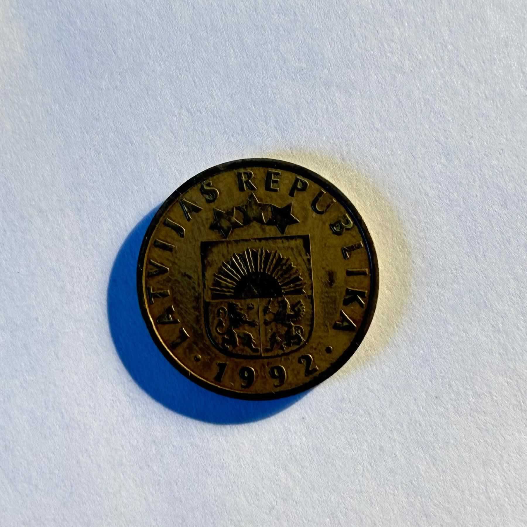 Reverso de 5 Santimi, 1992