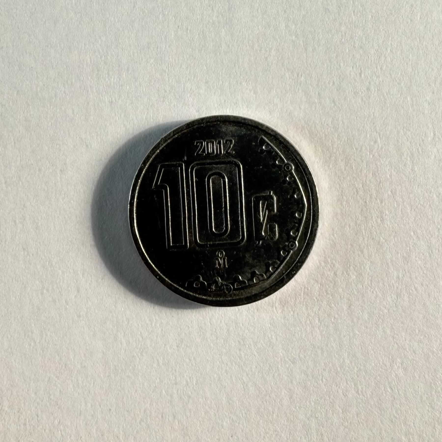 Anverso de 10 Centavos, 2012
