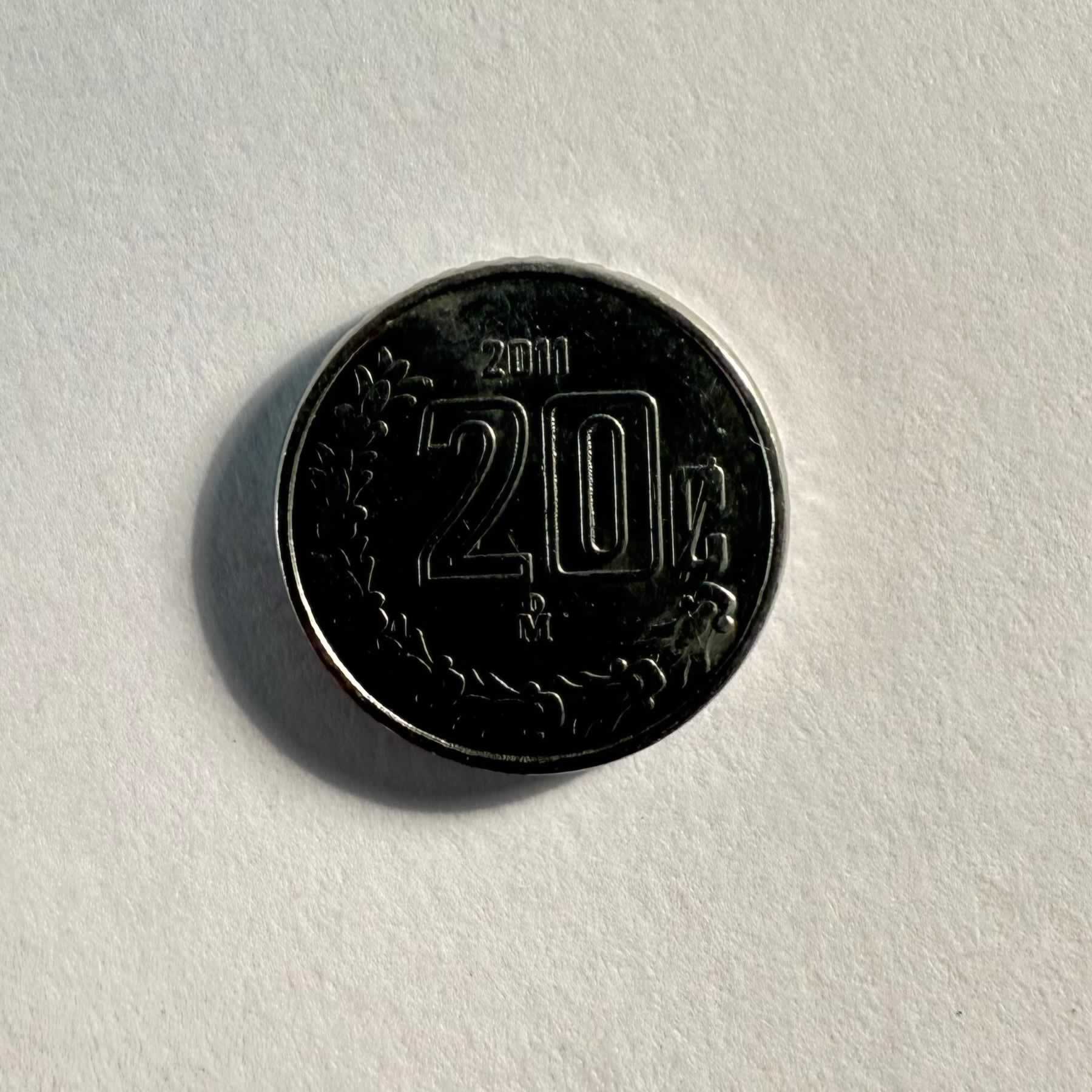 Anverso de 20 Centavos, 2011