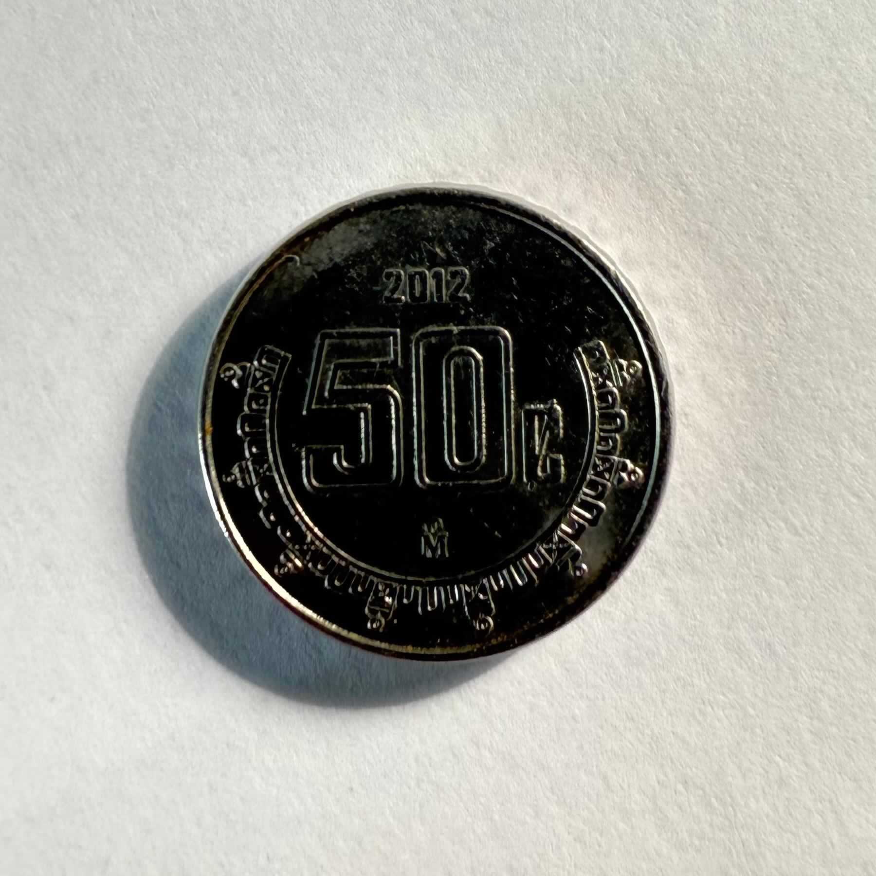 Anverso de 50 Centavos, 2012