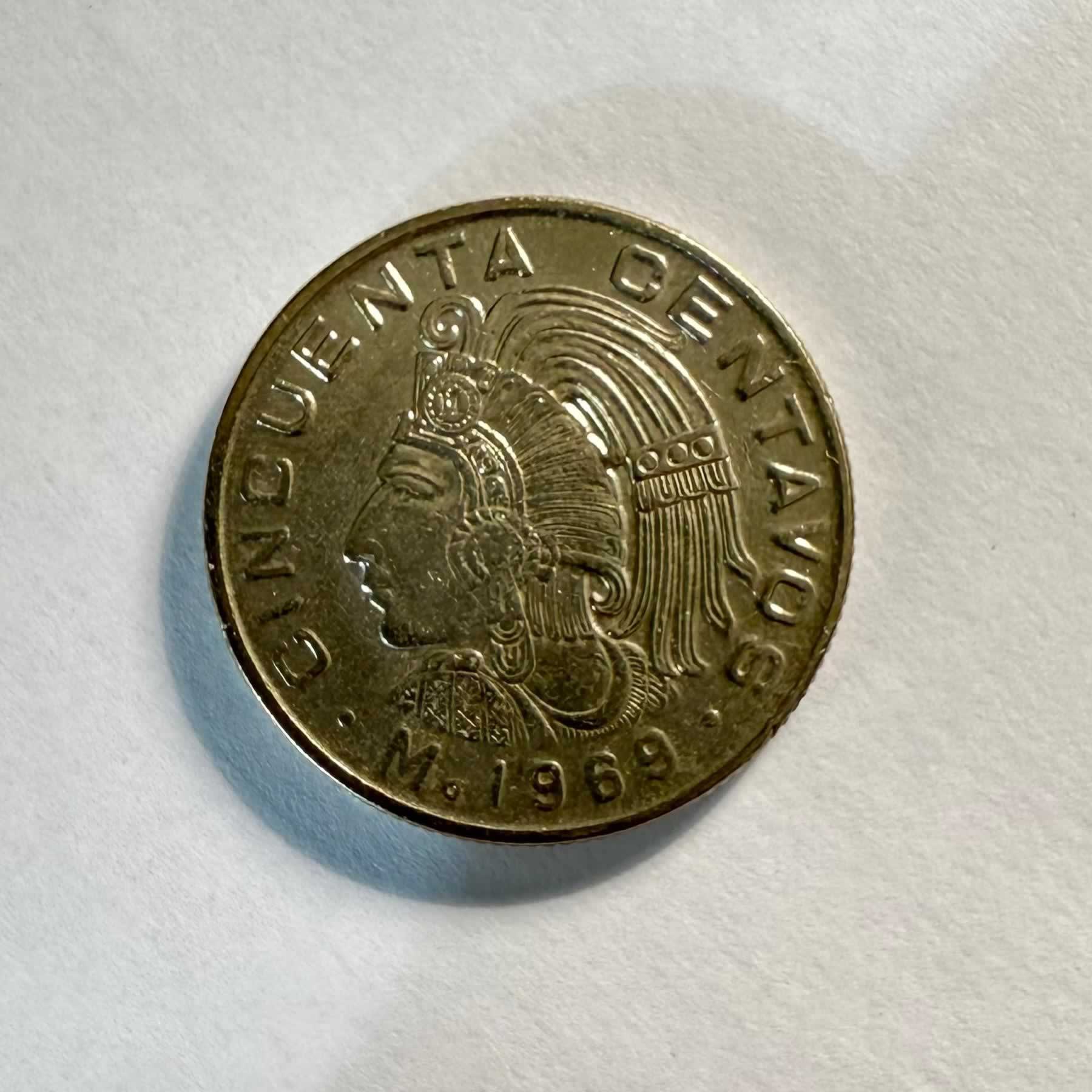 Anverso de 50 Centavos, 1969