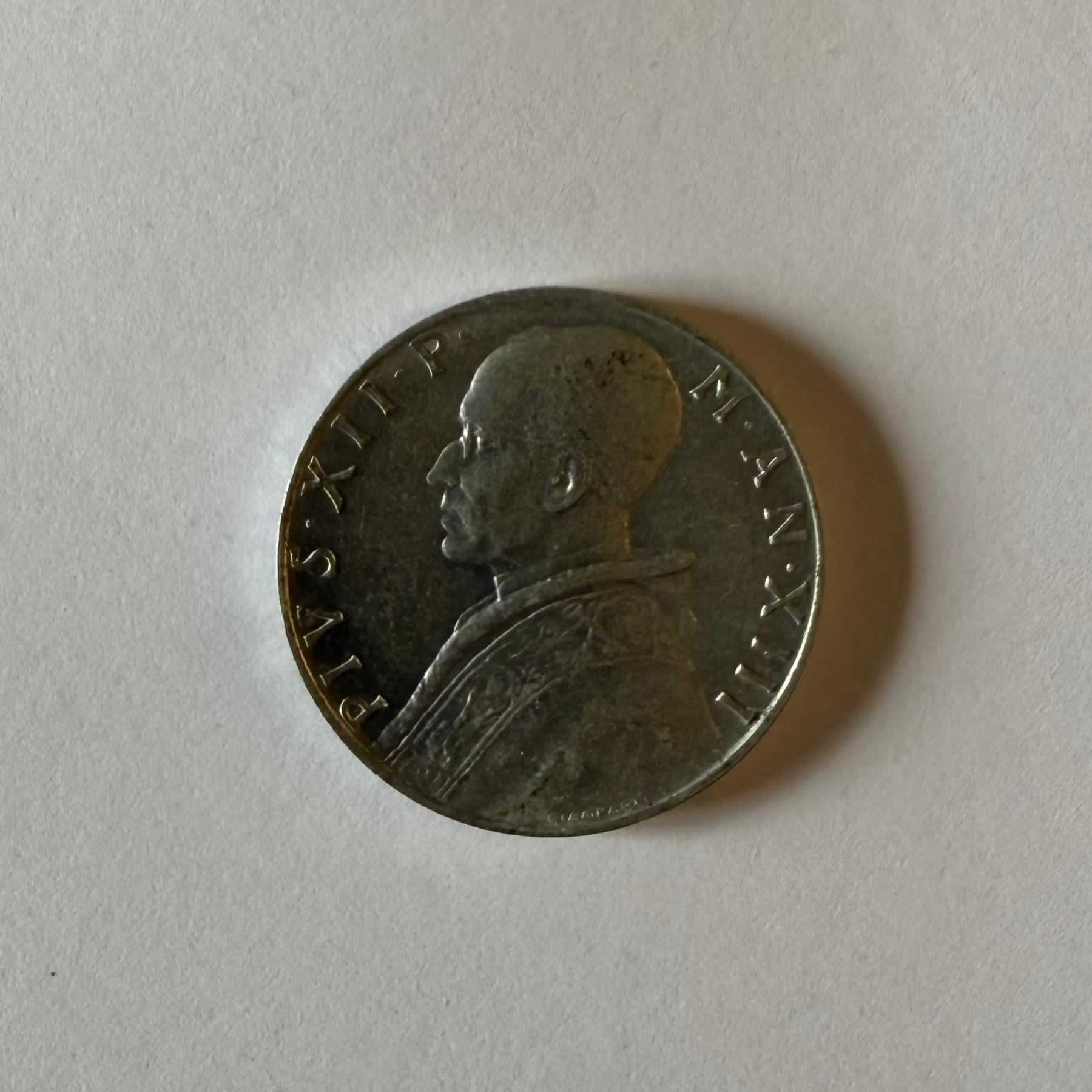 Reverso de 10 Liras, 1951
