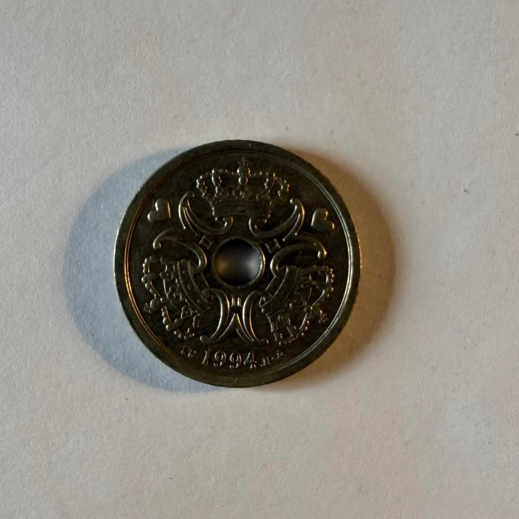 Reverso de 1 Corona, 1994