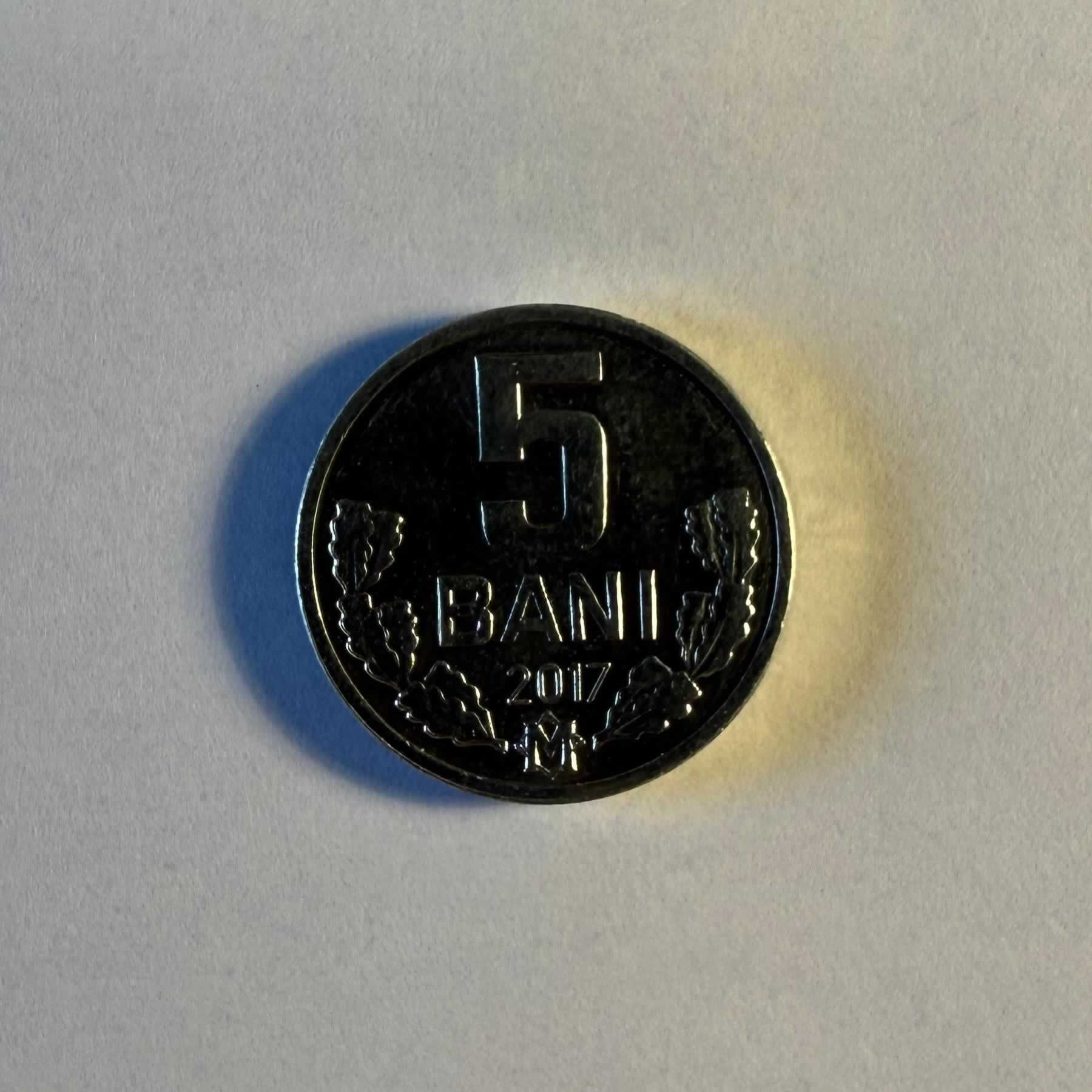 Anverso de 5 Bani, 2017