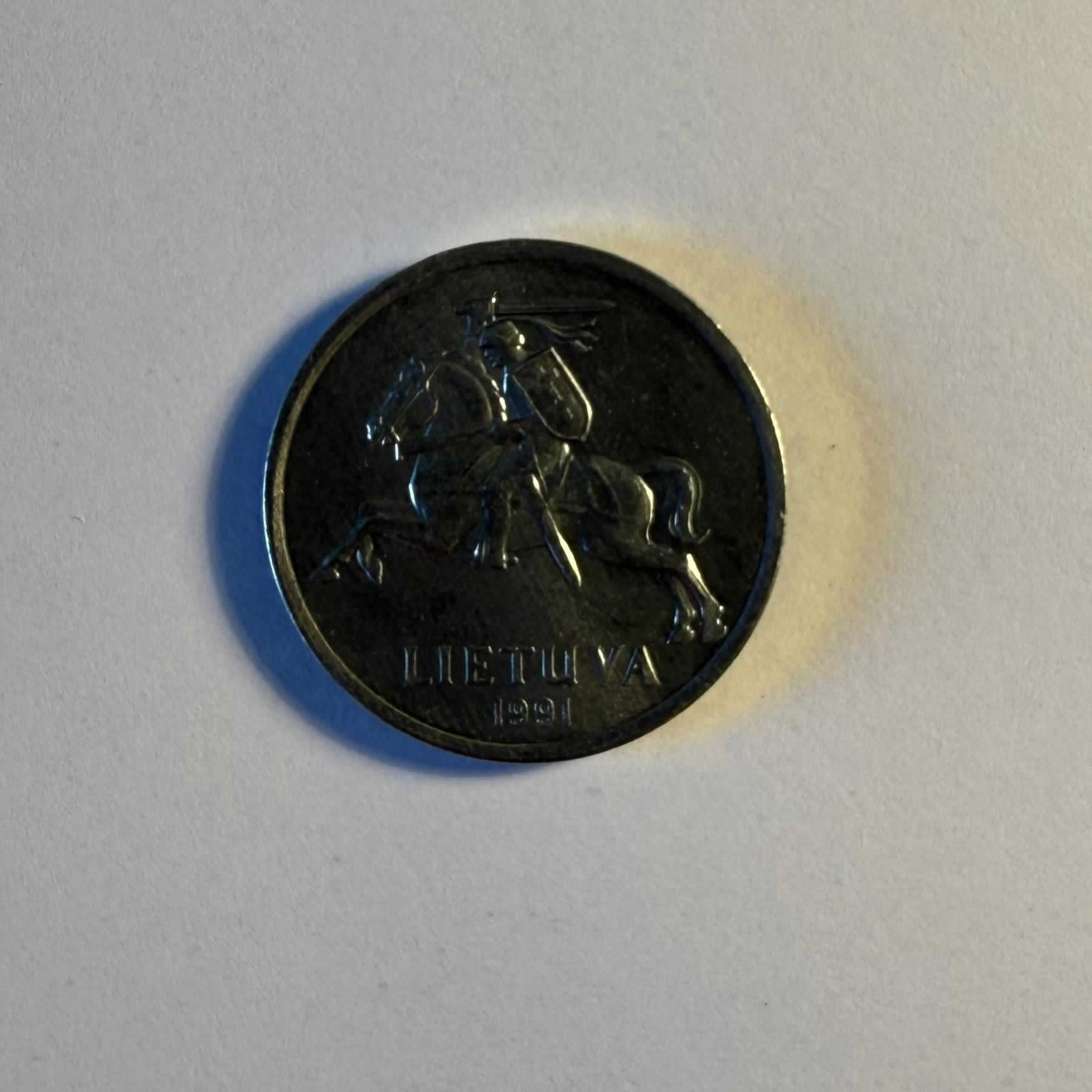 Reverso de 1 Centas, 1991