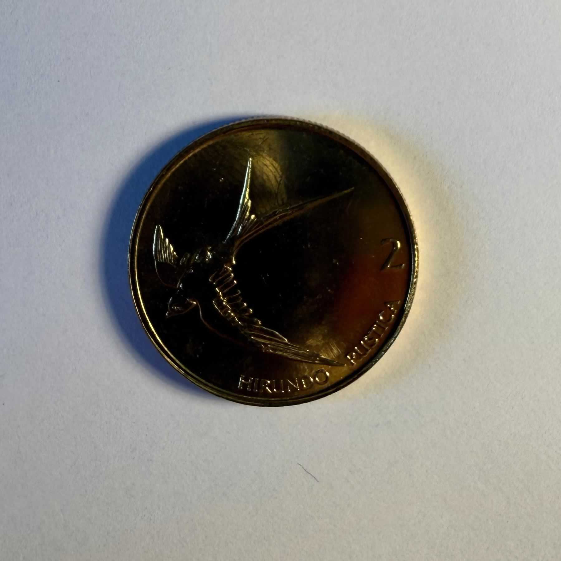 Reverso de 2 Tolarja, 1998