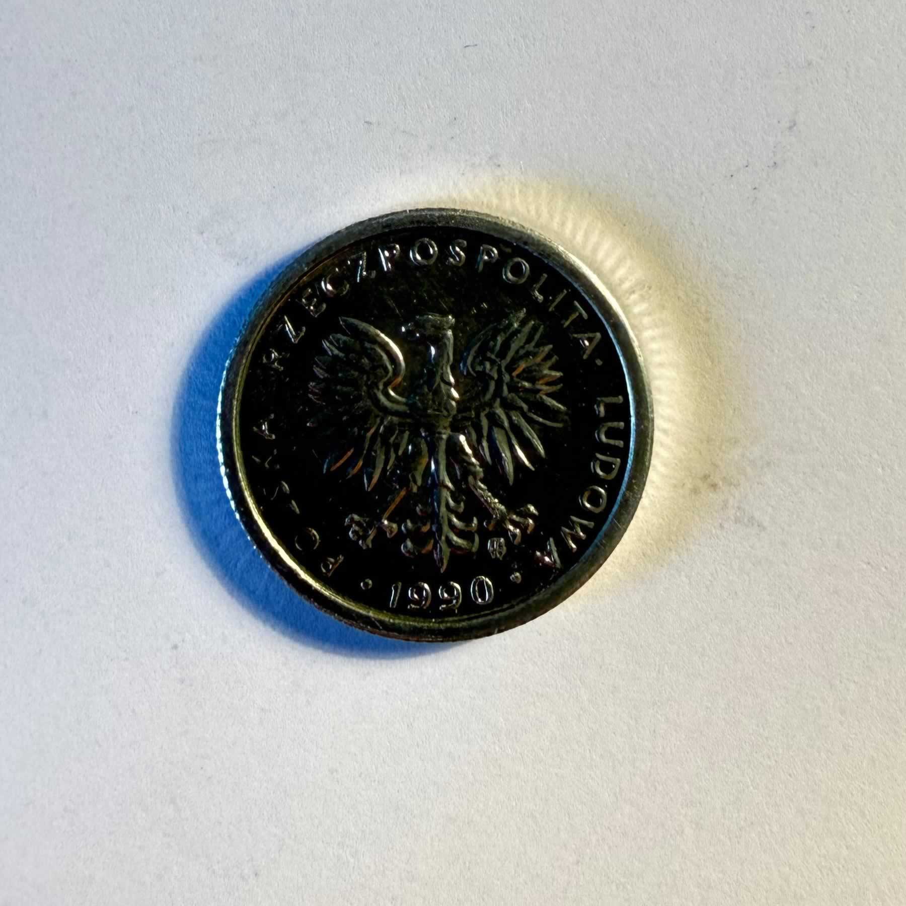 Reverso de 1 Zloty, 1990