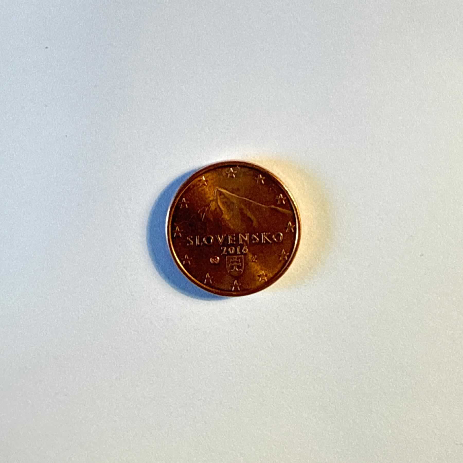 Reverso de 1 Euro Cent, 2016