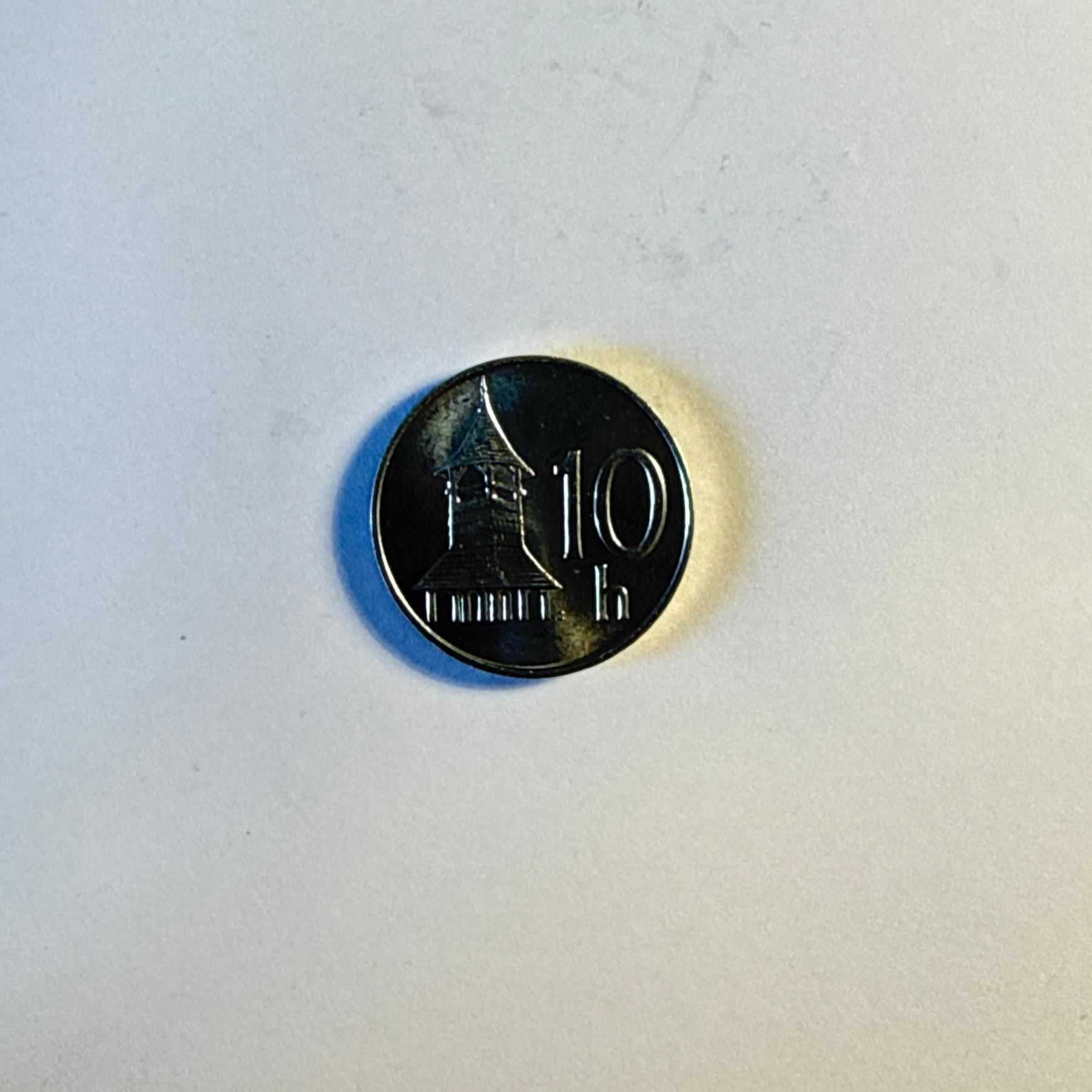 Anverso de 10 Halierov, 1993