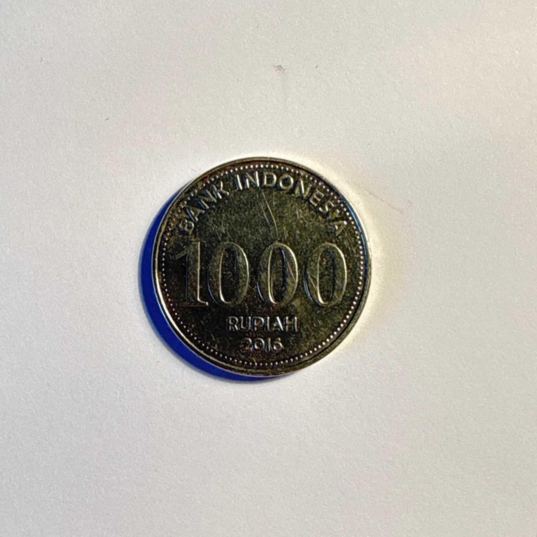 Anverso de 1000 Rupiah, 2016