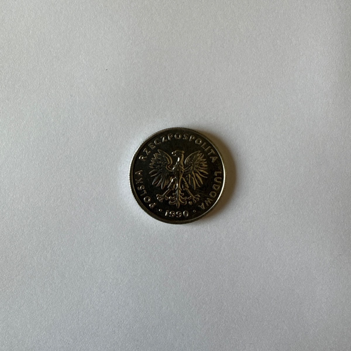 Reverso de 5 Zlote, 1990